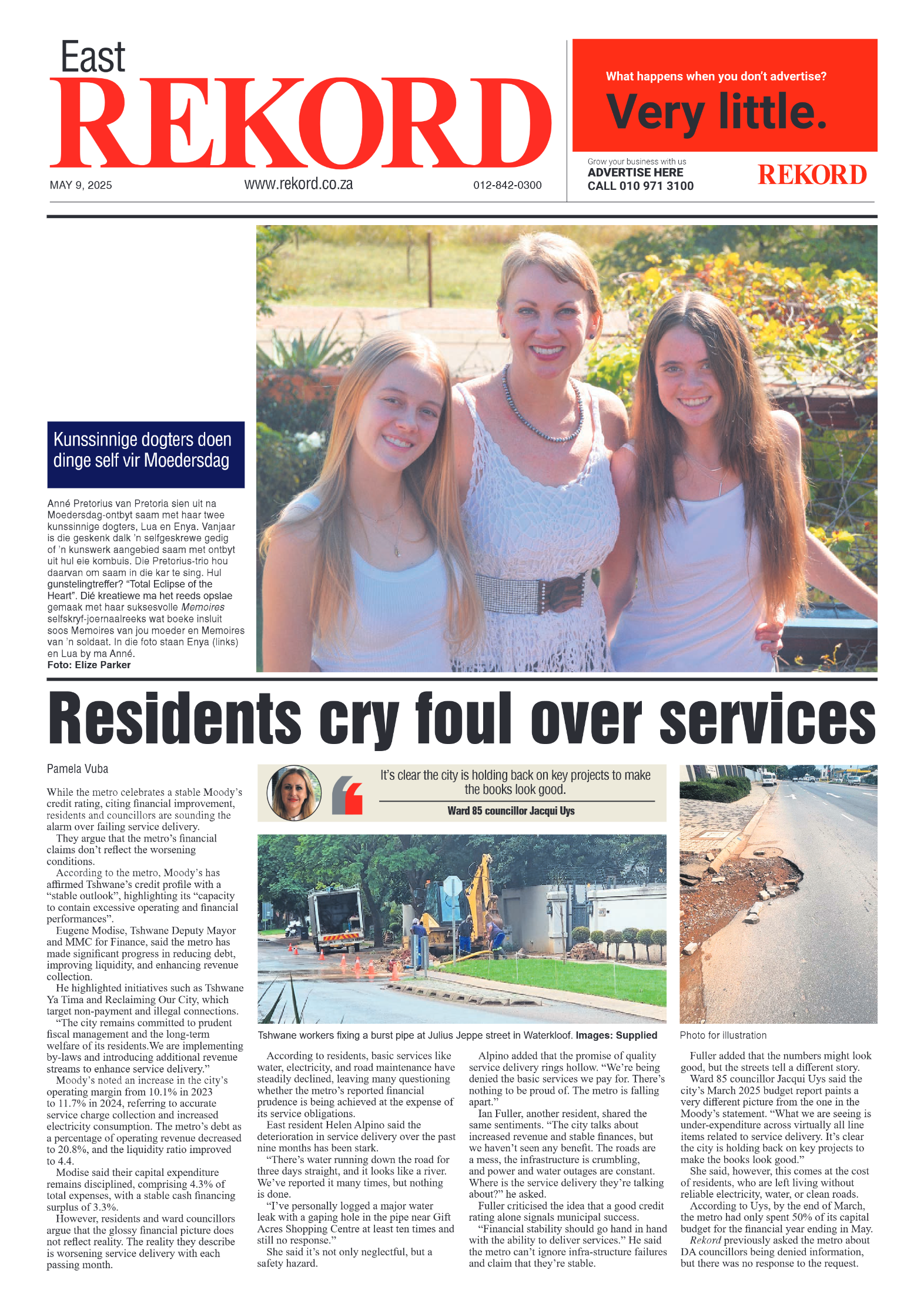 Rekord East 9 May 2025 page 1