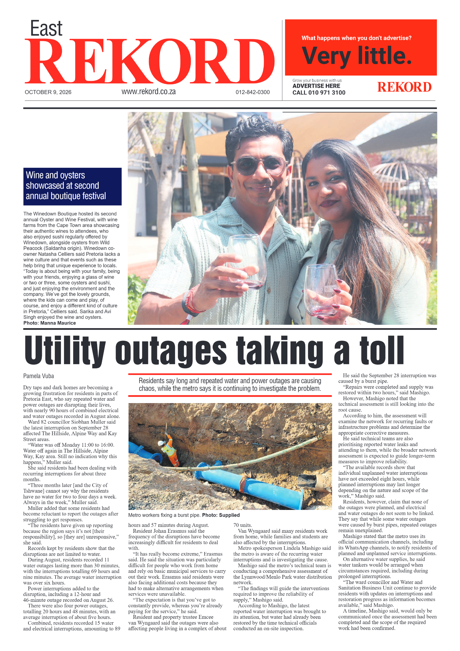 Rekord East – 9 October 2026 page 3