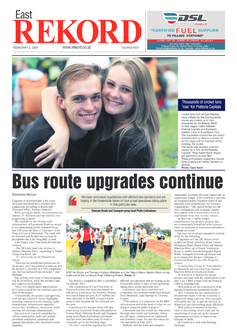 Rekord East 2 February 2024 page 1