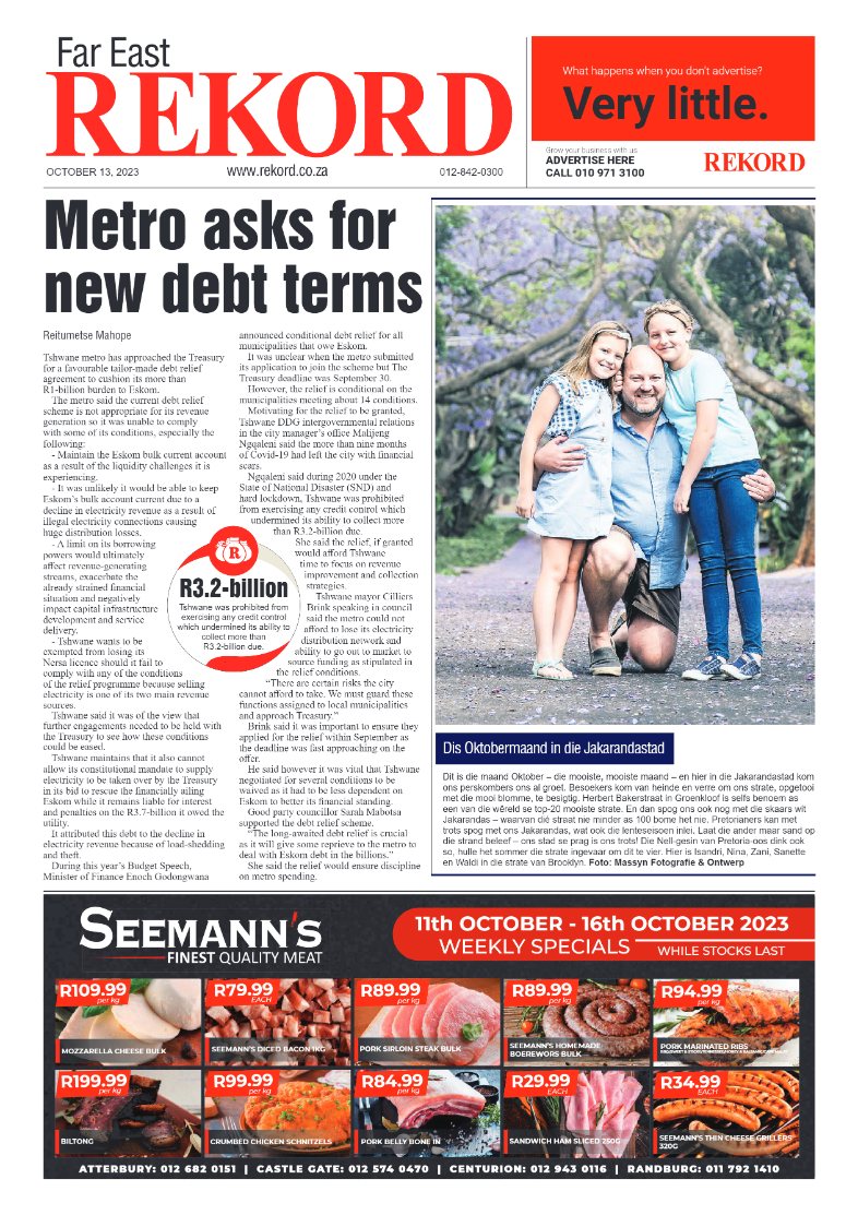 Rekord Far East 13 October 2023 page 1