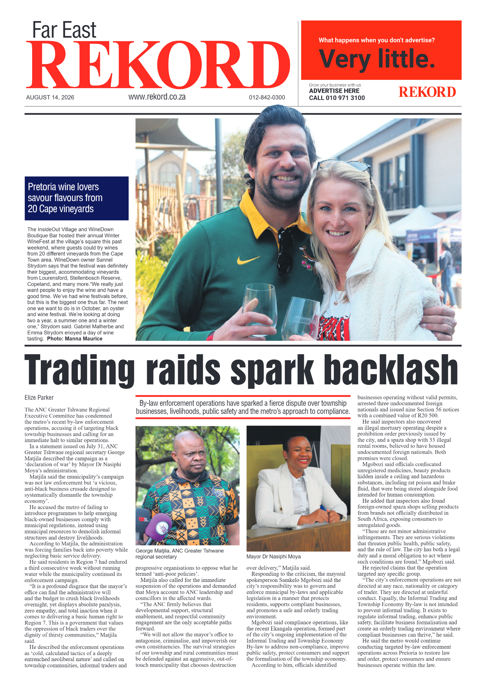 Rekord Far East 14 August 2026 page 1