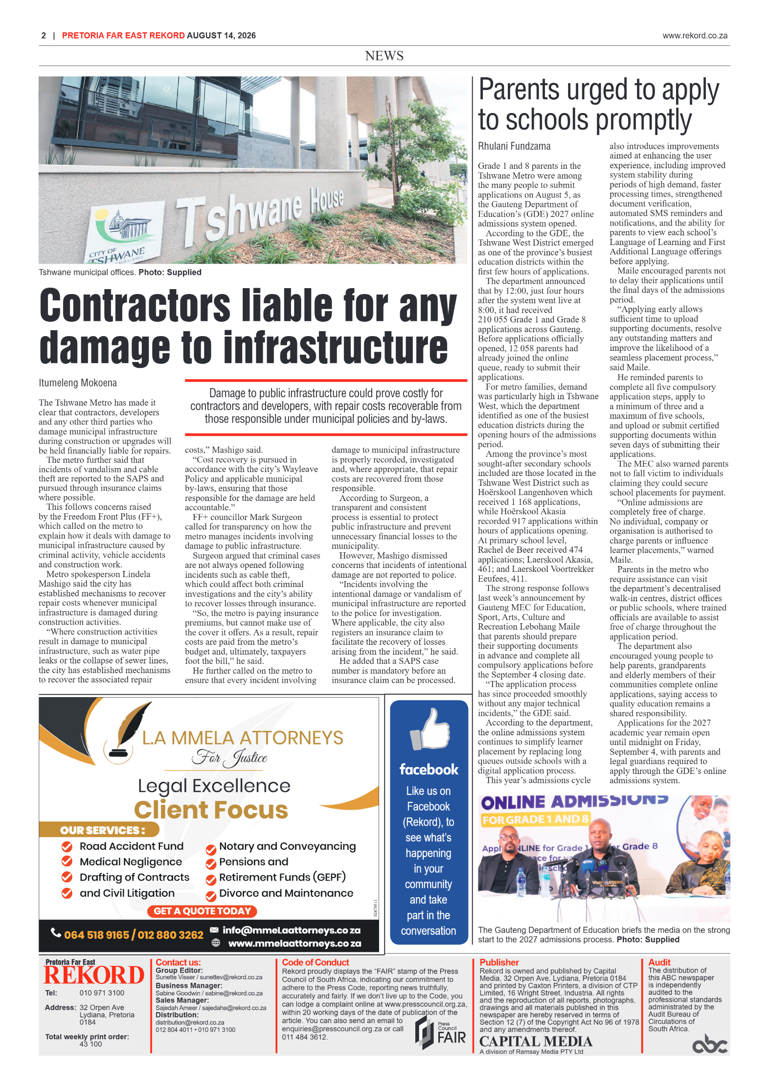 Rekord Far East 14 August 2026 page 2