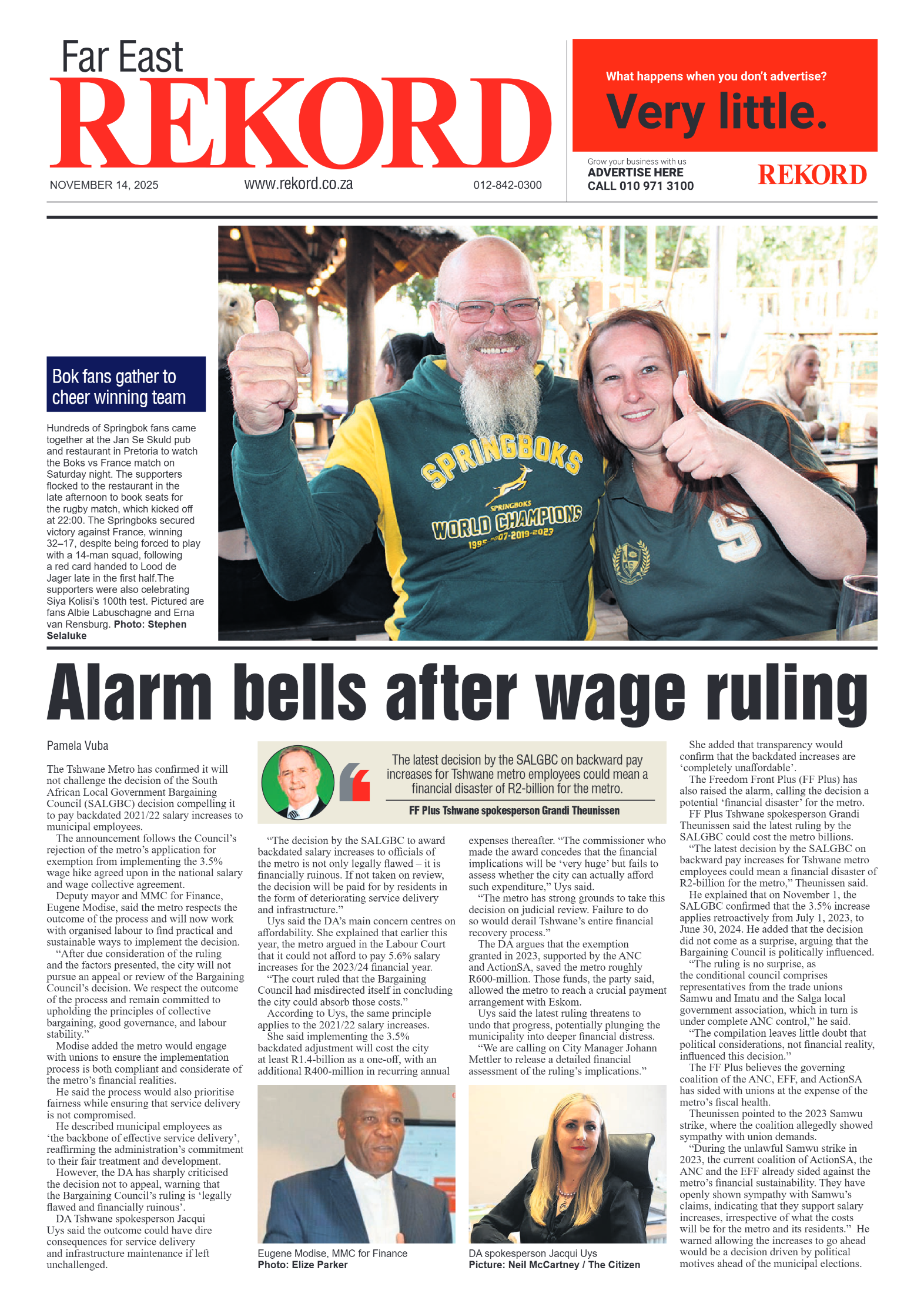 Rekord Far East 14 November 2025 page 1