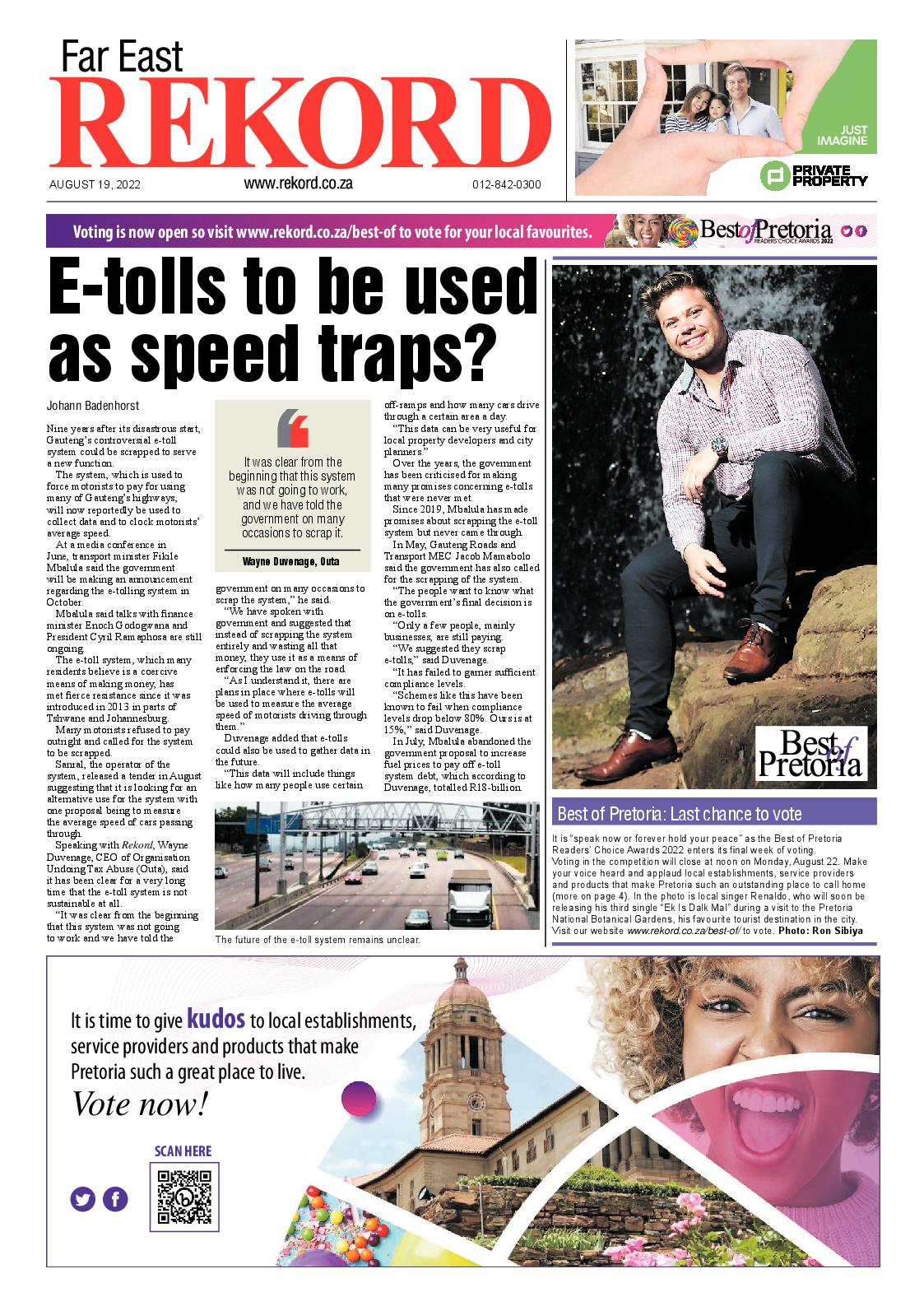 Rekord Far East 19 August 2022 page 1