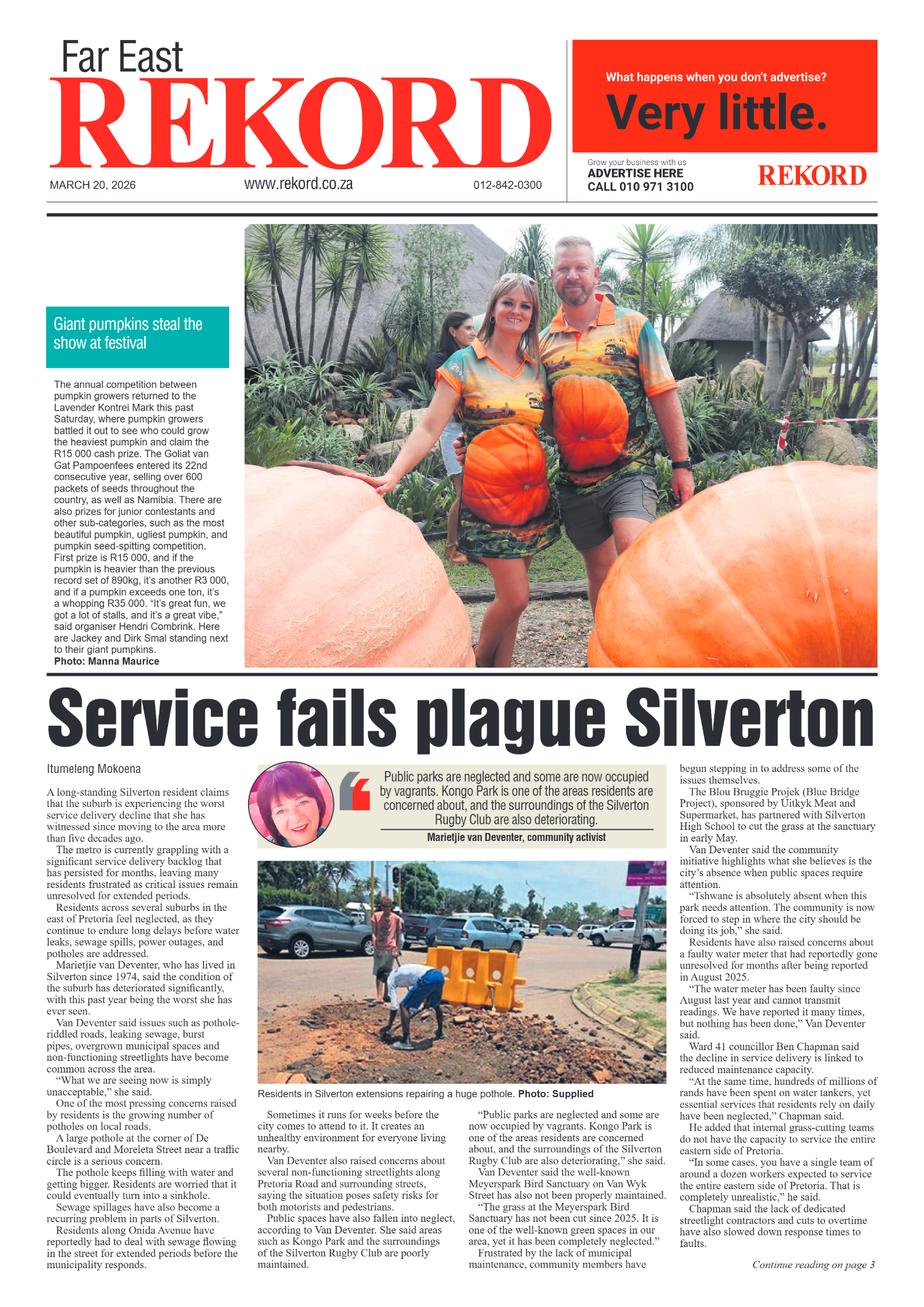 Rekord Far East 20 March 2026 page 1