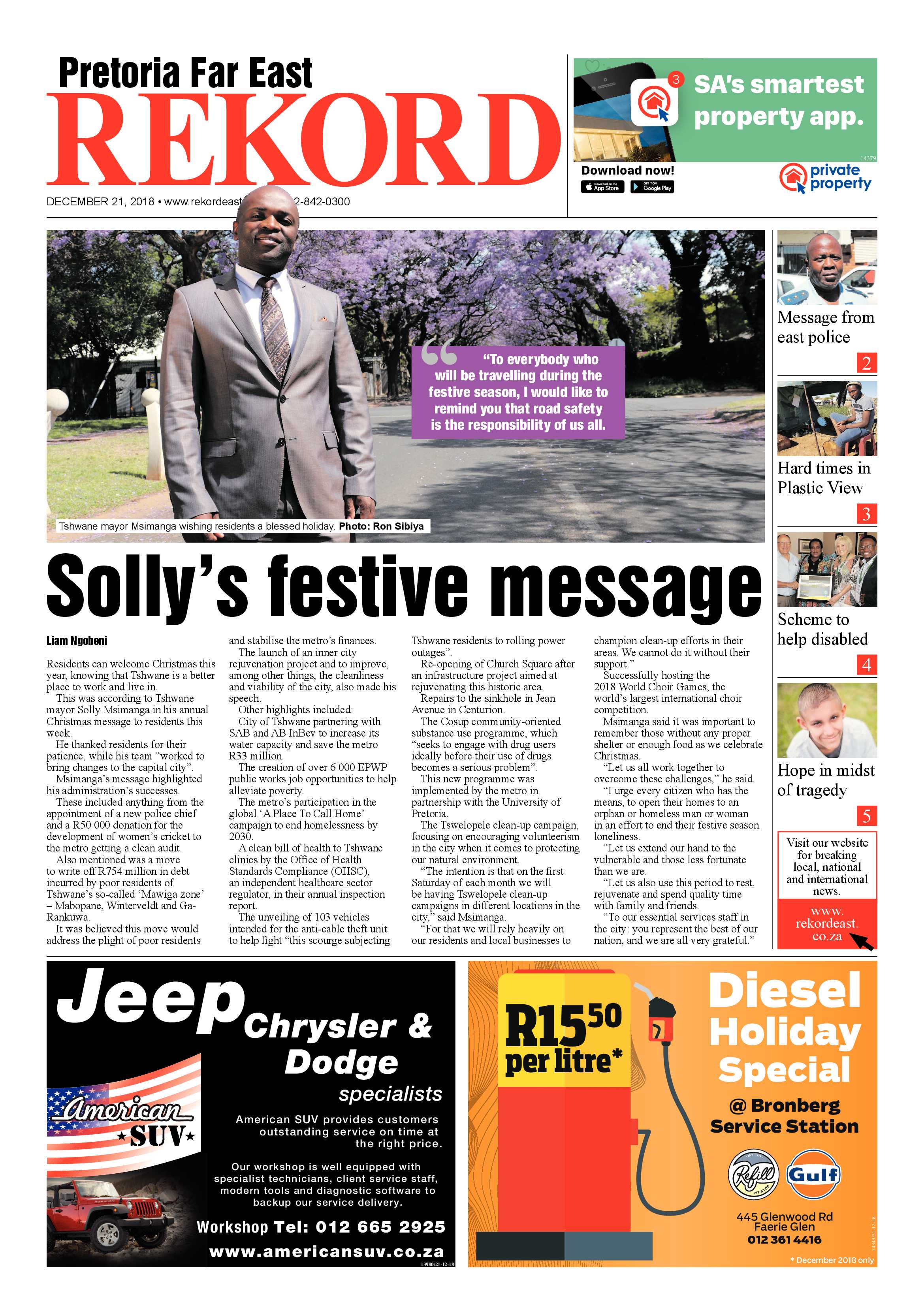 Rekord Far East 21 December 2018 page 1