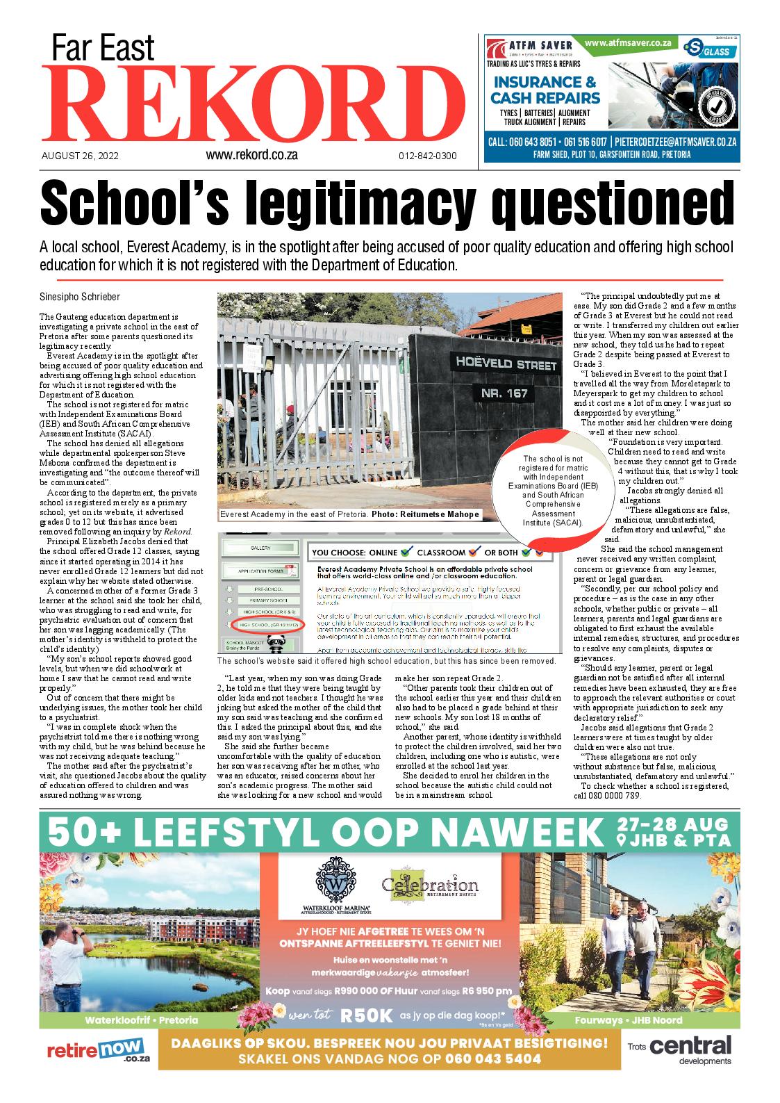 Rekord Far East 26 August 2022 page 1