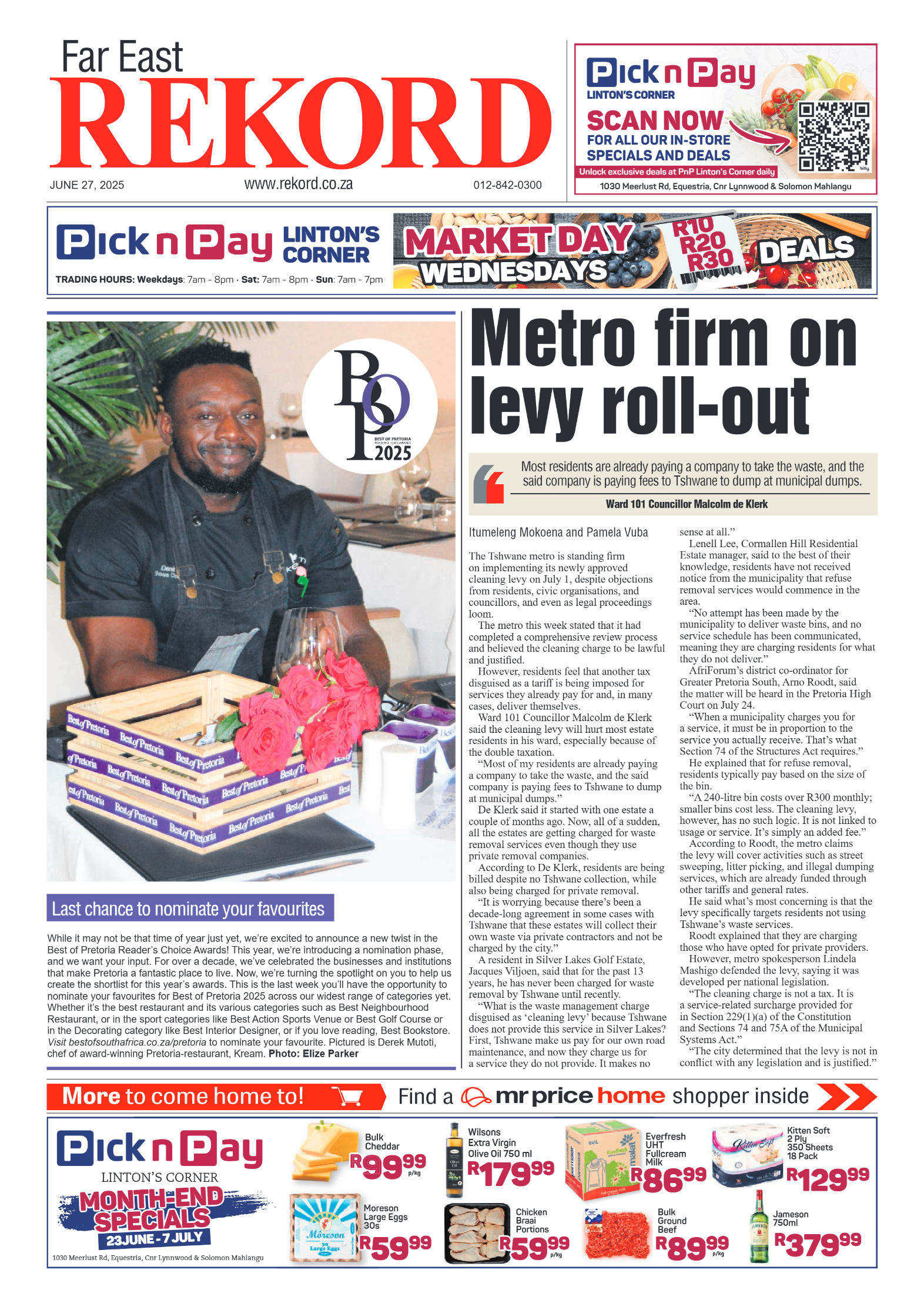 Rekord Far East 27 June 2025 page 1