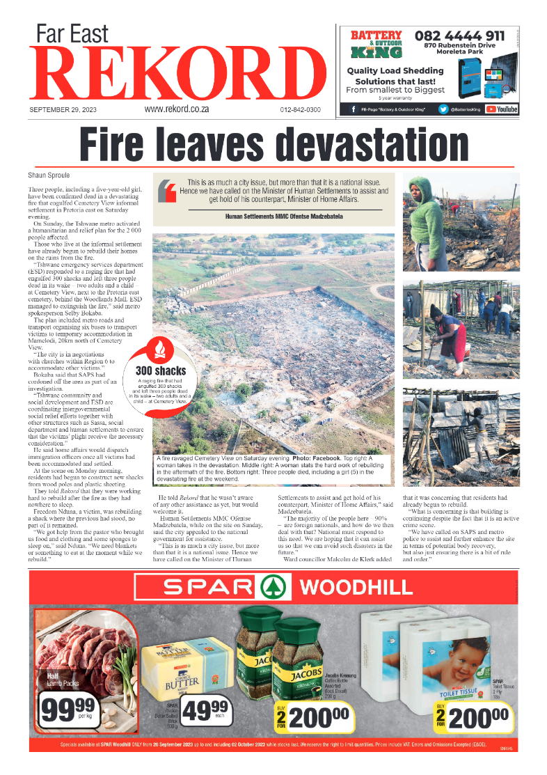 Rekord Far East 29 September 2023 page 1