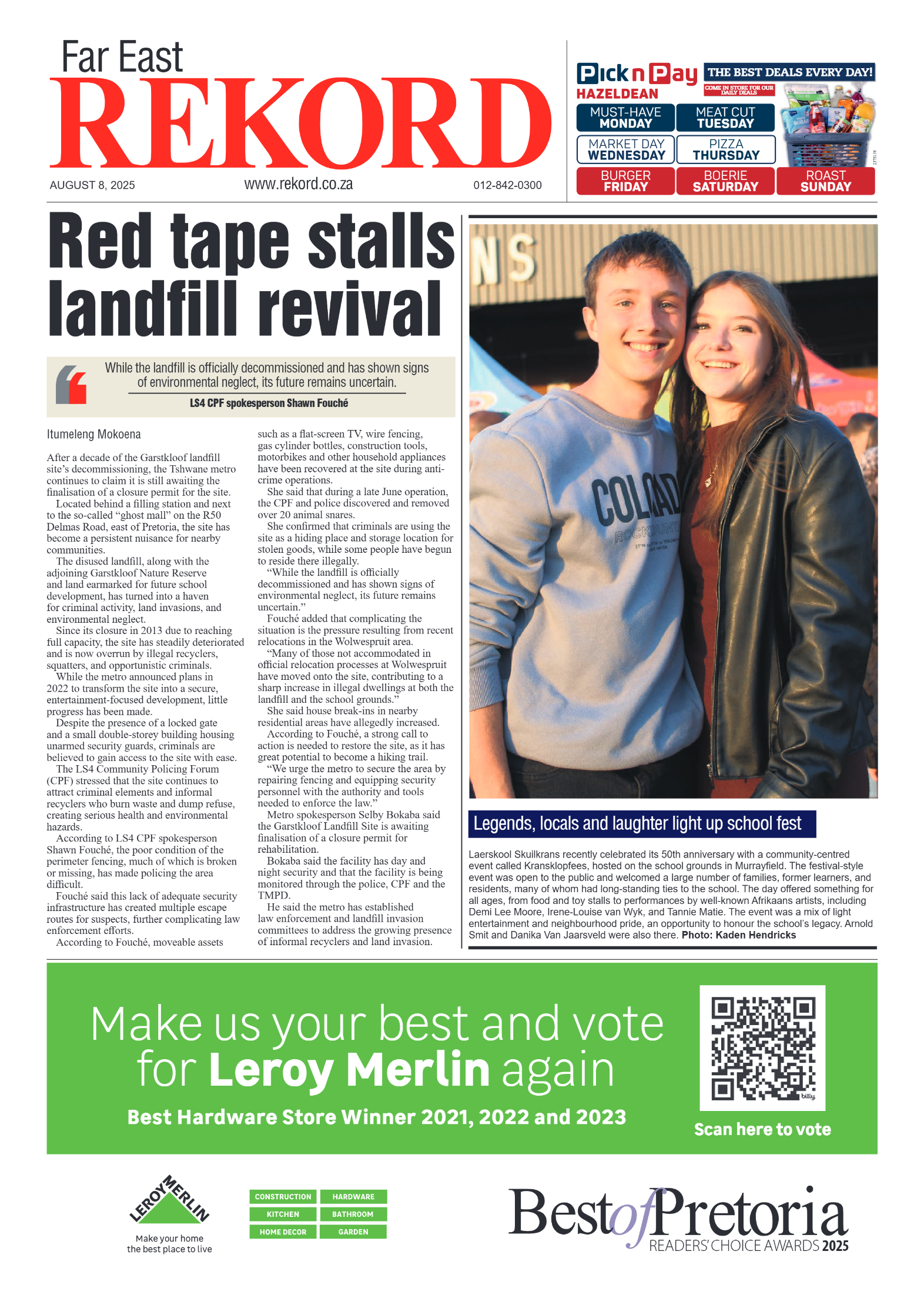 Rekord Far East 8 August 2025 page 1