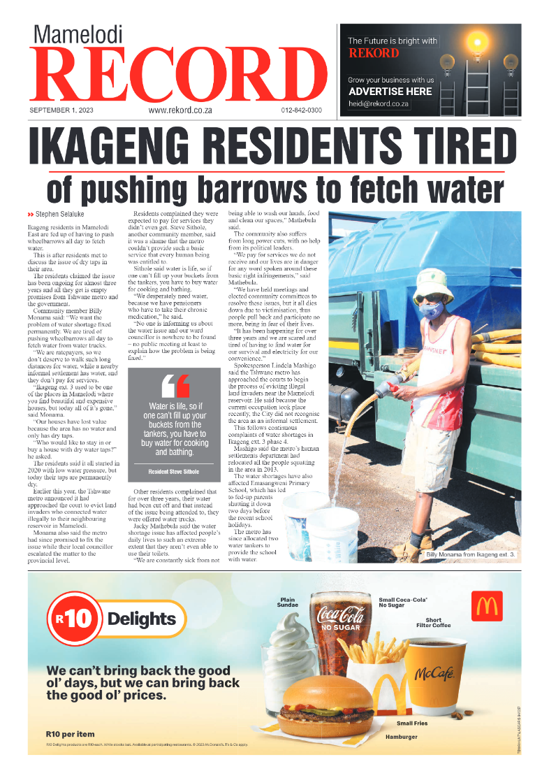 Rekord Mamelodi 01 September 2023 page 1