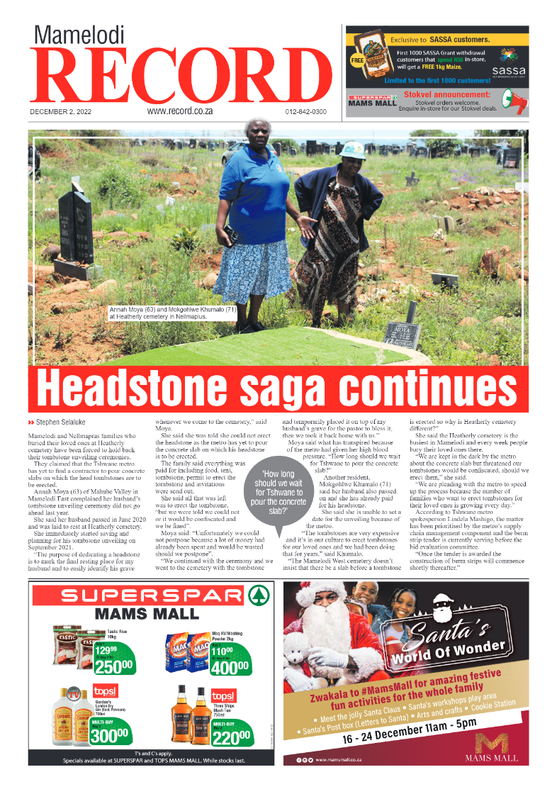 Rekord Mamelodi 02 December 2022 page 1