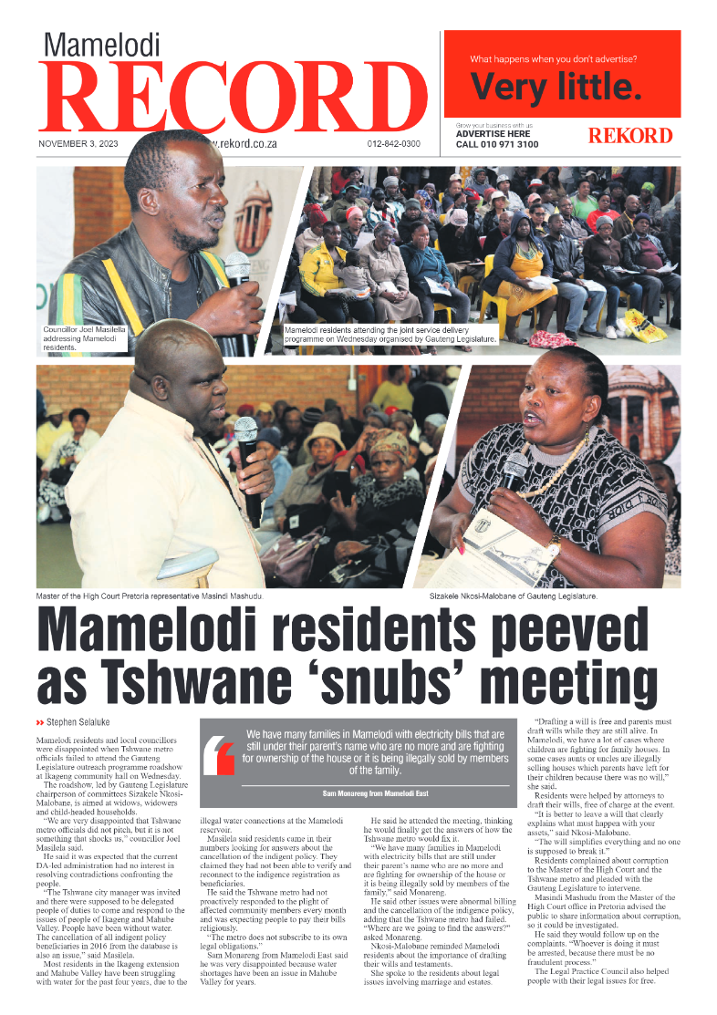 Rekord Mamelodi 03 November 2023 page 1