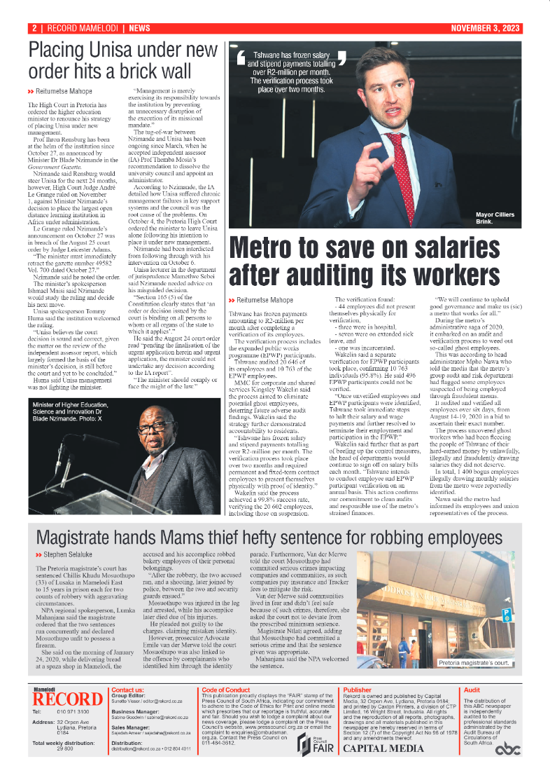 Rekord Mamelodi 03 November 2023 page 2