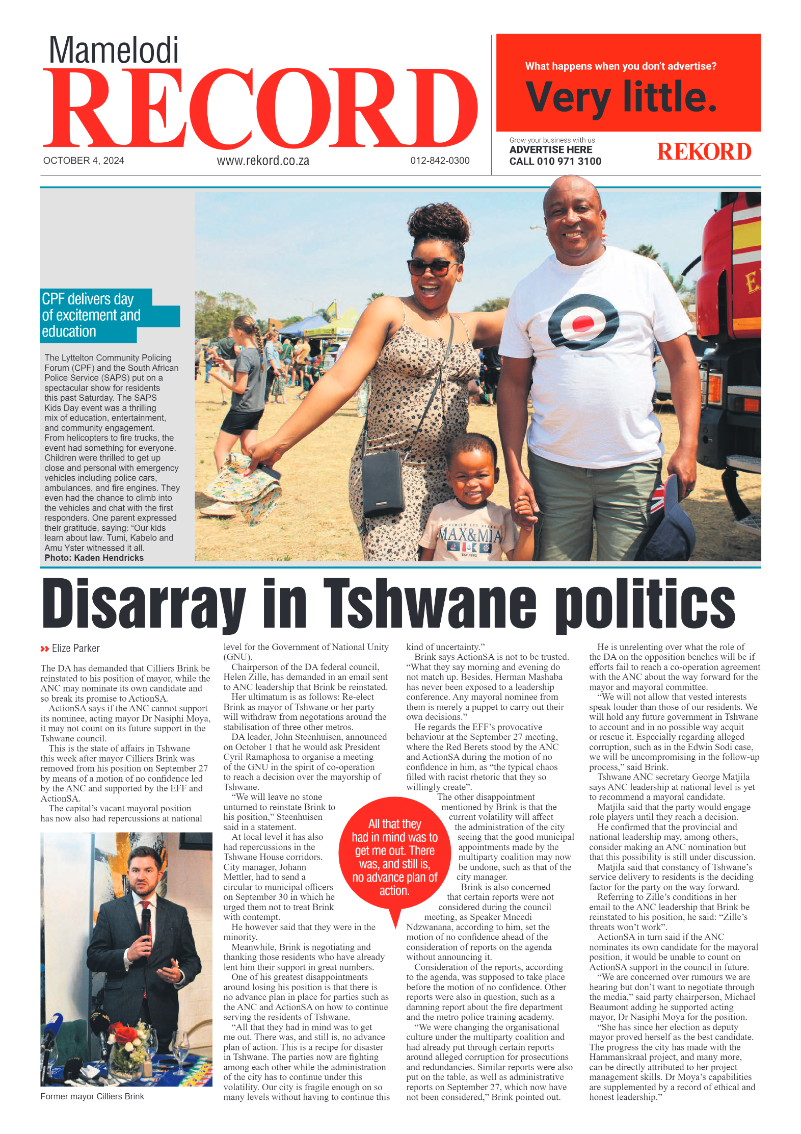 Rekord Mamelodi 04 October 2024 page 1