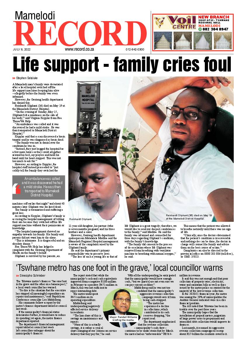 Rekord Mamelodi 08 July 2022 page 1