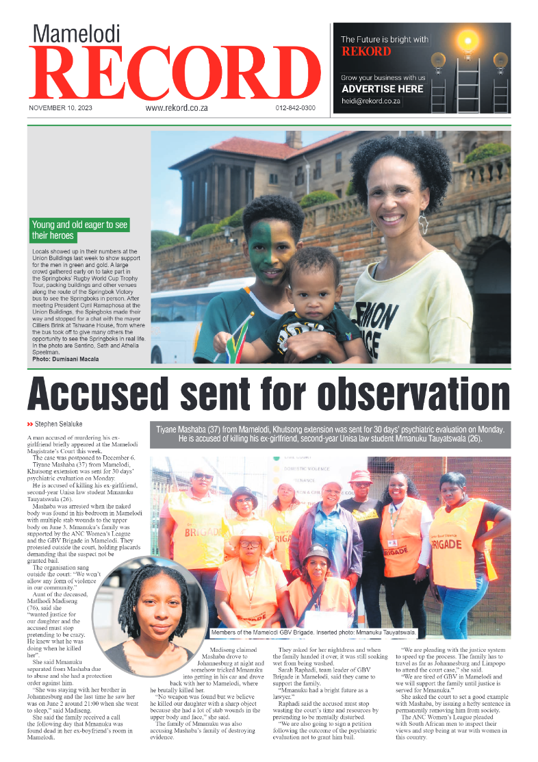 Rekord Mamelodi 10 November 2023 page 1