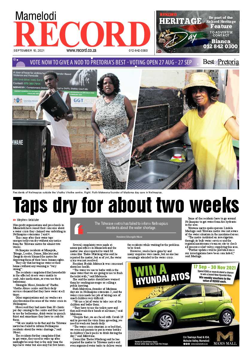 Rekord Mamelodi 10 September 2021 page 1
