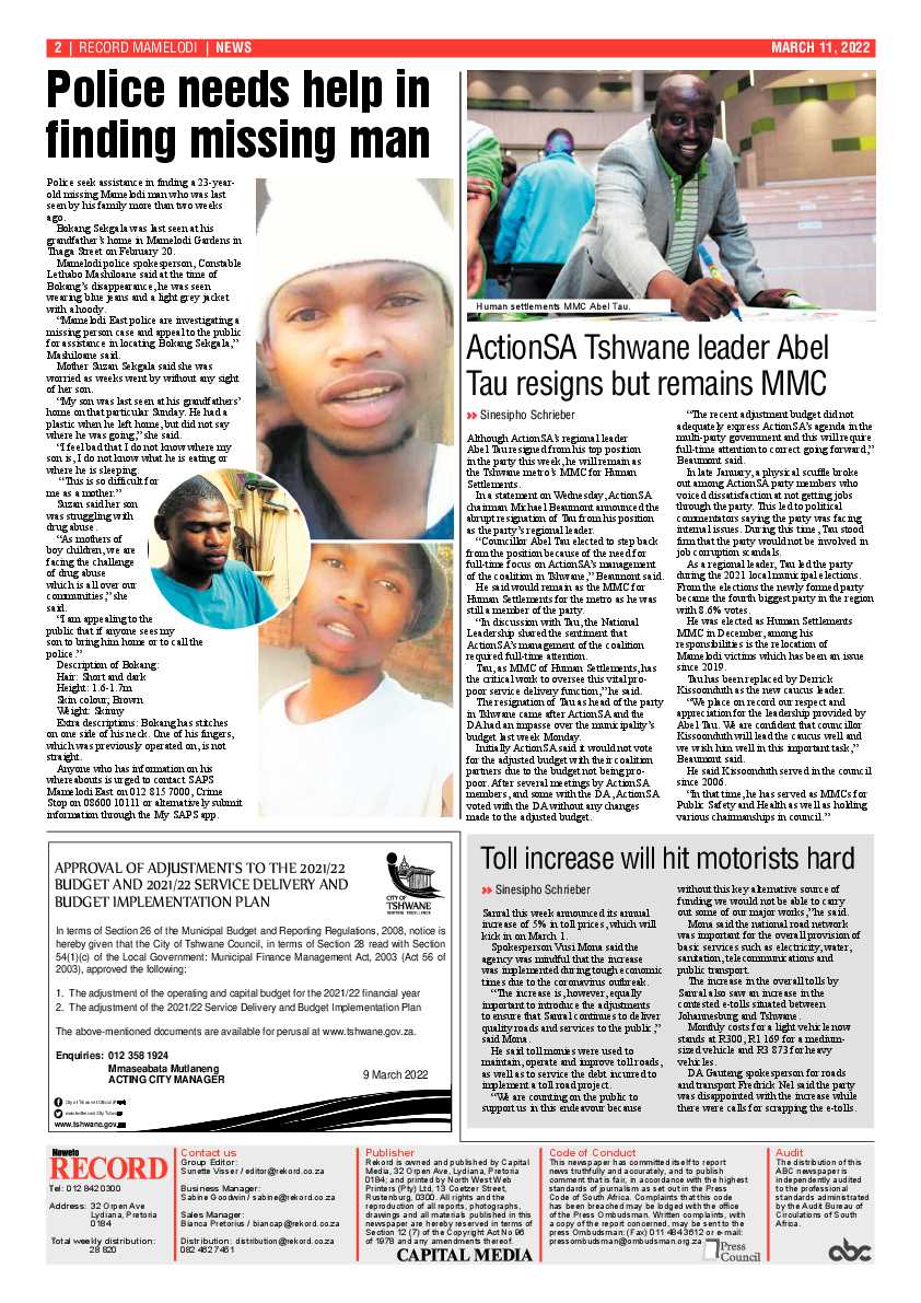 Rekord Mamelodi 11 March 2022 page 2