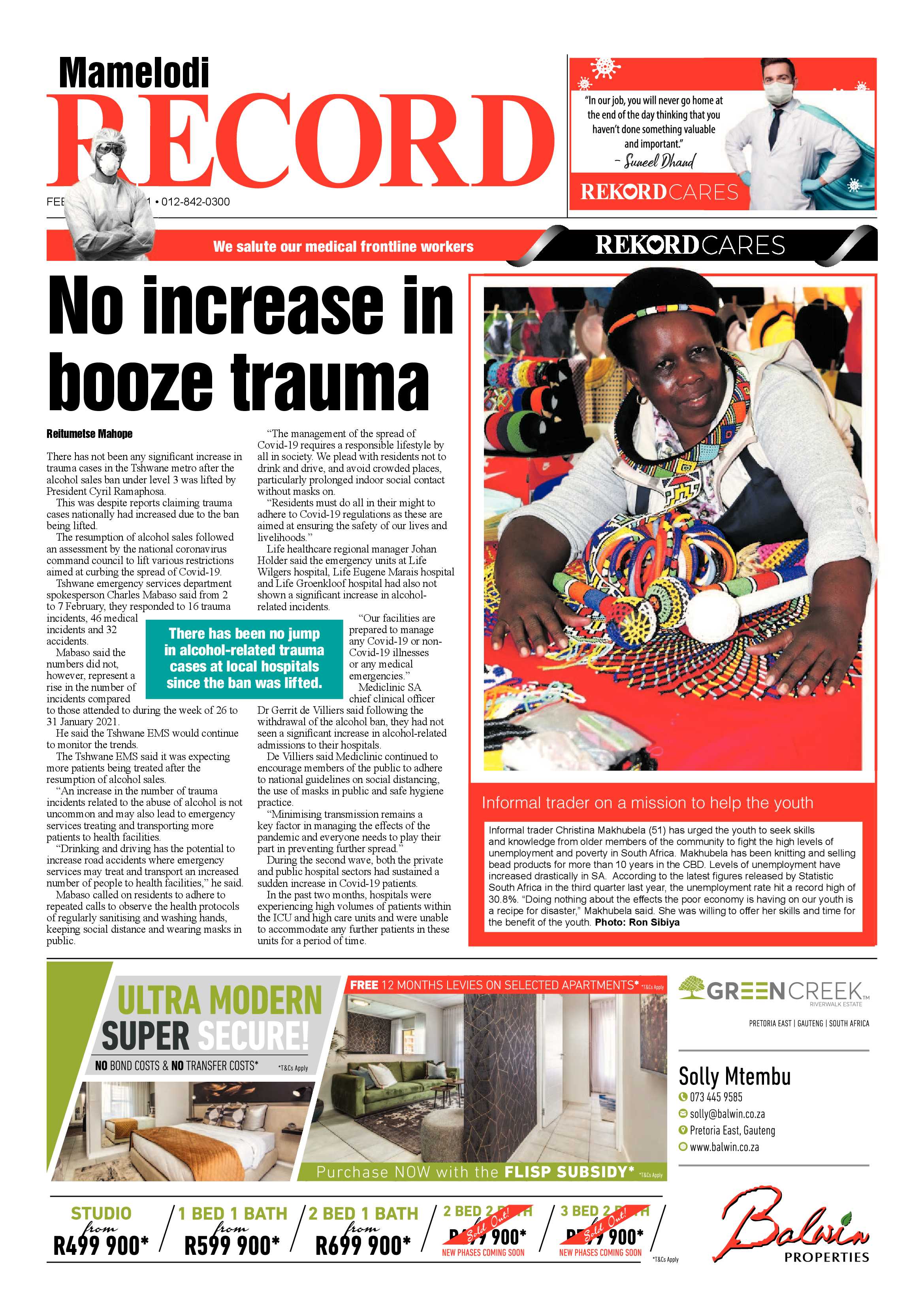 Rekord Mamelodi 12 February 2021 page 1