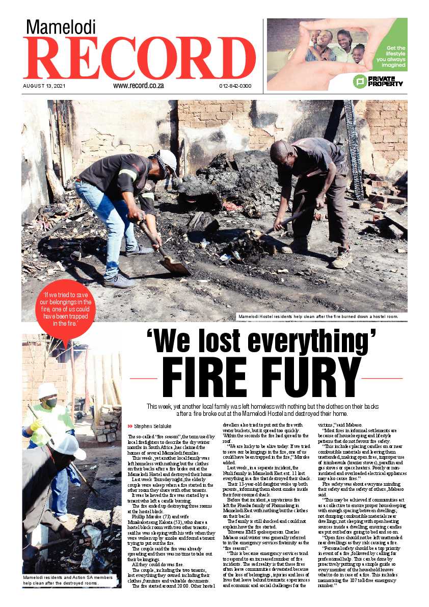 Rekord Mamelodi 13 August 2021 page 1