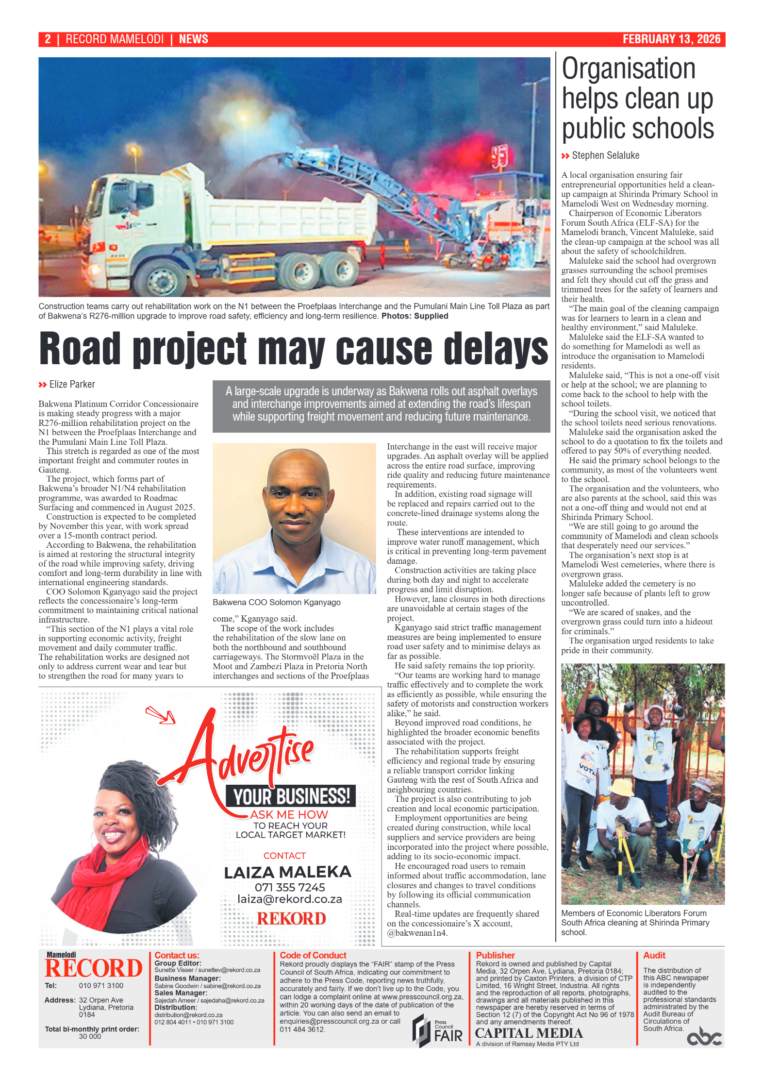 Rekord Mamelodi 13 February 2026 page 2