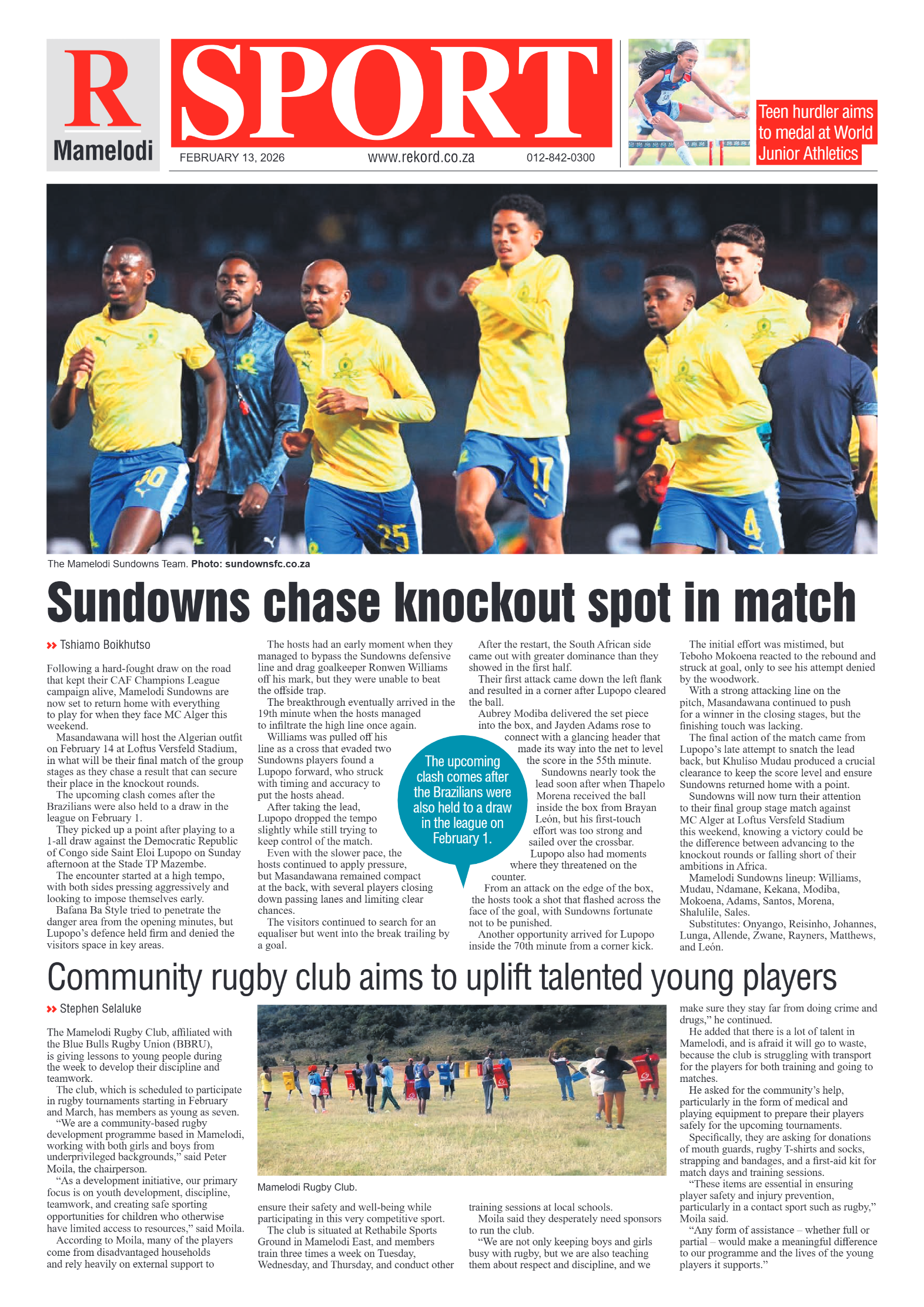 Rekord Mamelodi 13 February 2026 page 8