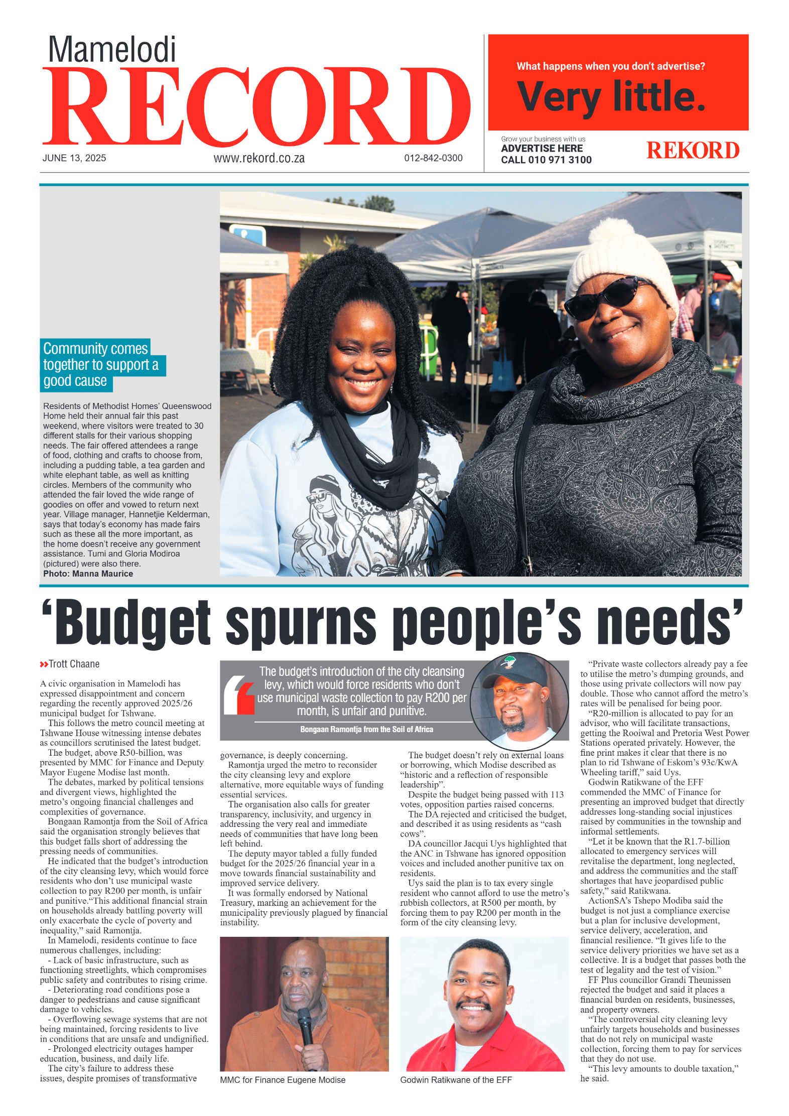 Rekord Mamelodi 13 June 2025 page 1