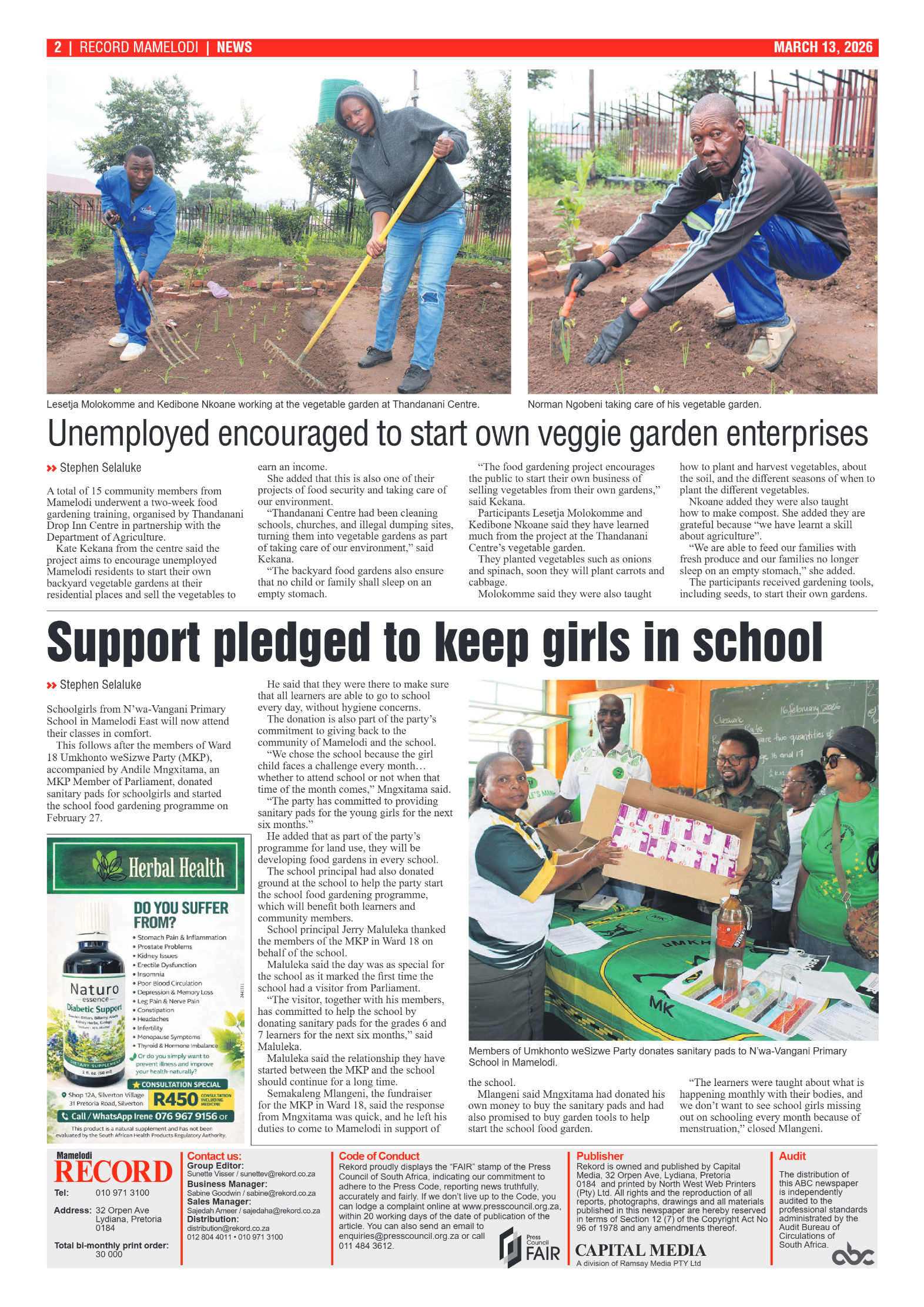 Rekord Mamelodi 13 March 2026 page 2