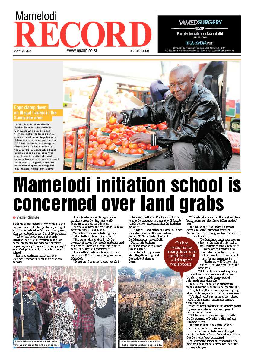 Rekord Mamelodi 13 May 2022 page 1