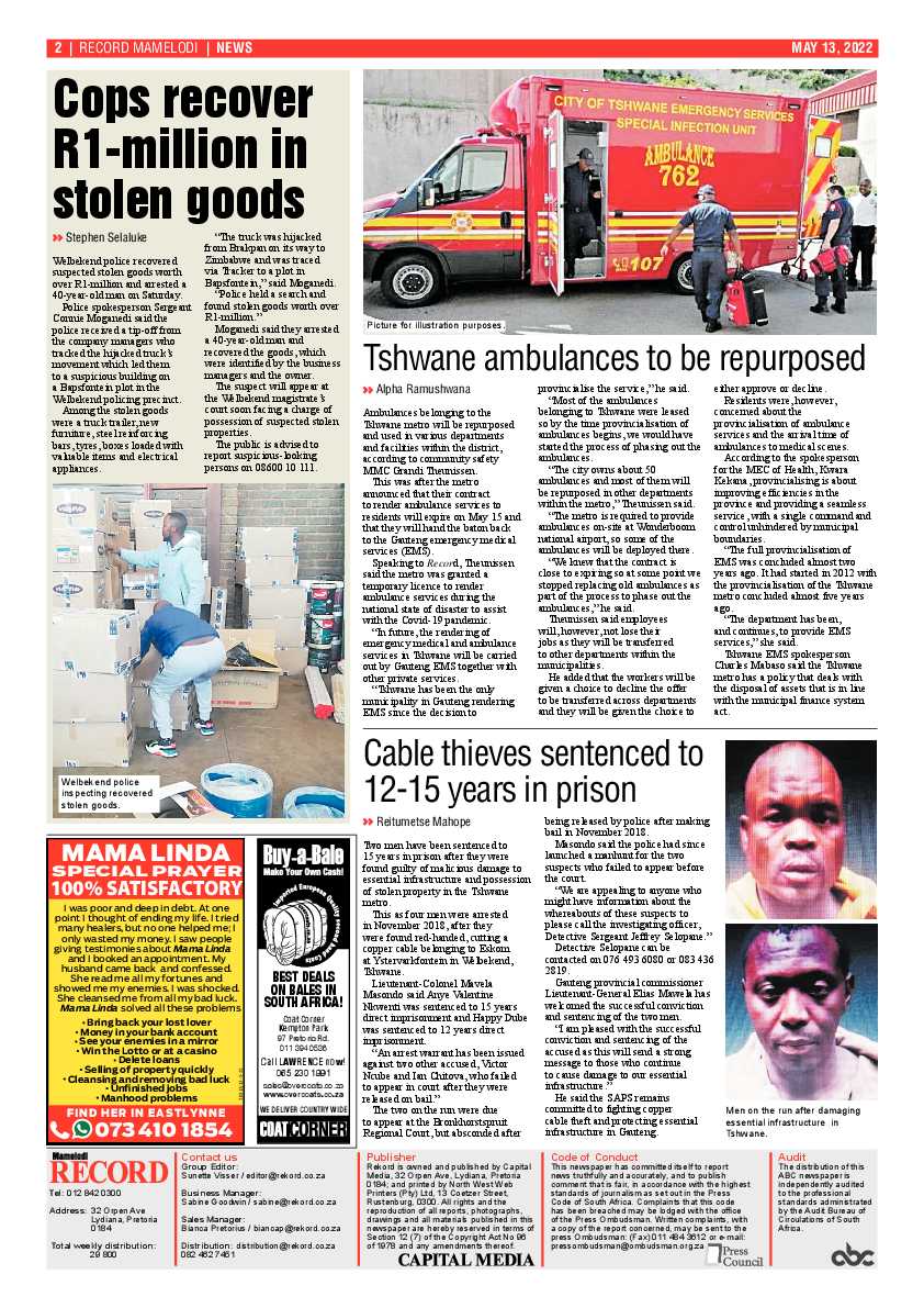 Rekord Mamelodi 13 May 2022 page 2