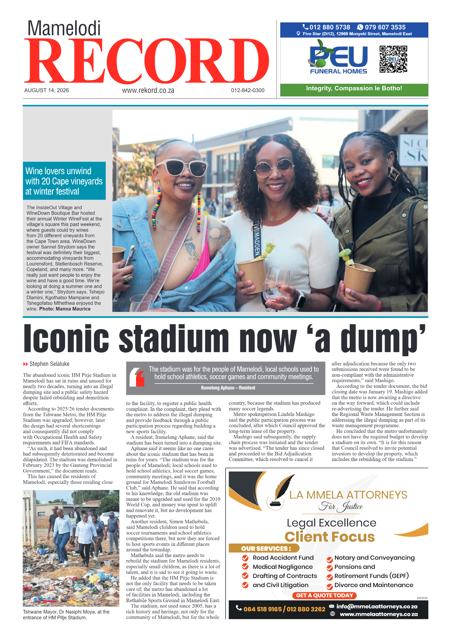Rekord Mamelodi 14 August 2026 page 3