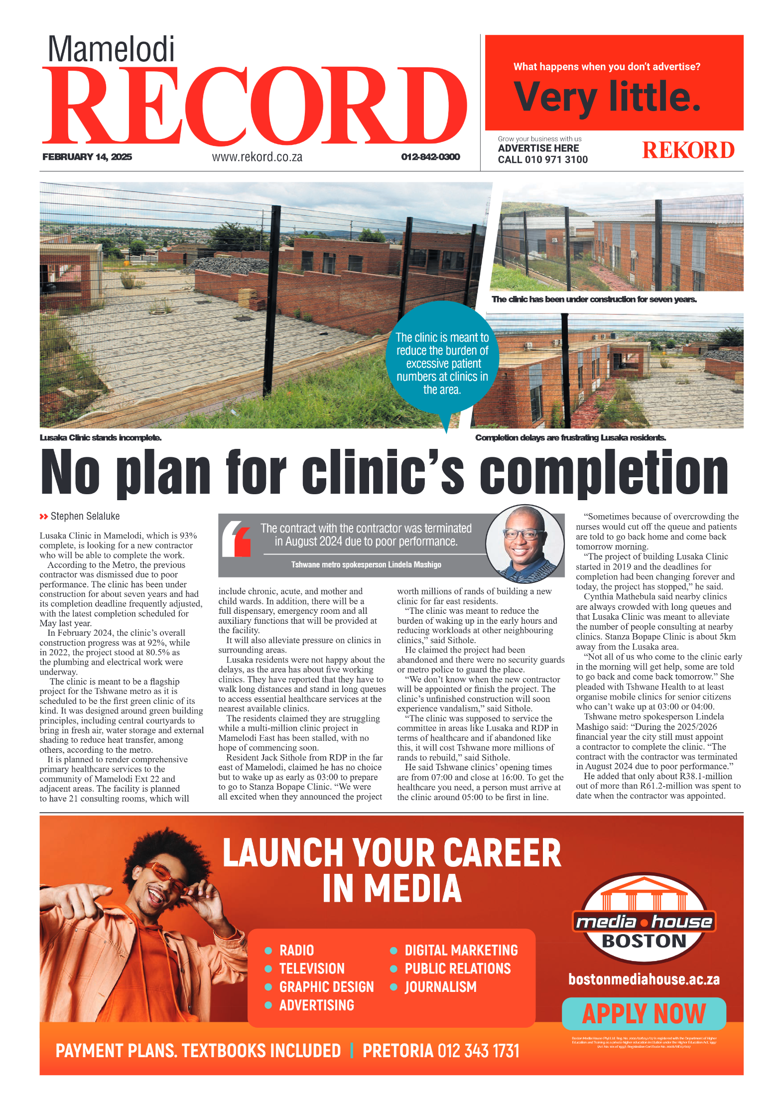 Rekord Mamelodi 14 February 2024 page 1