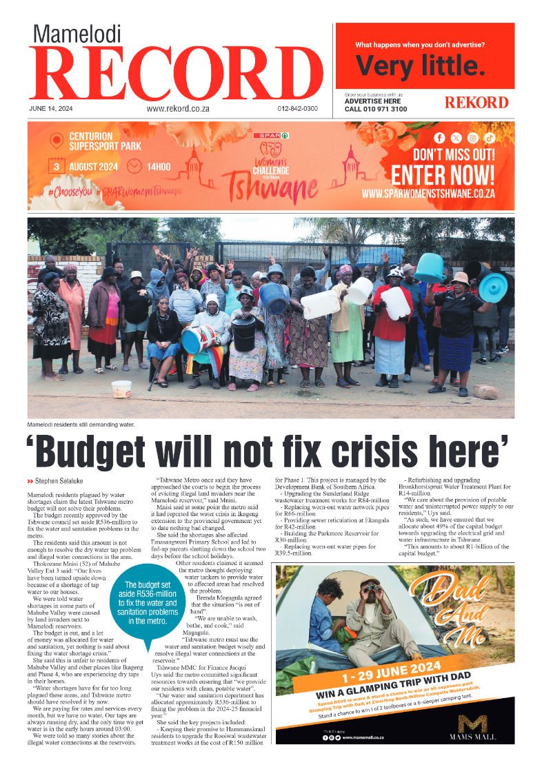 Rekord Mamelodi 14 June 2024 page 1