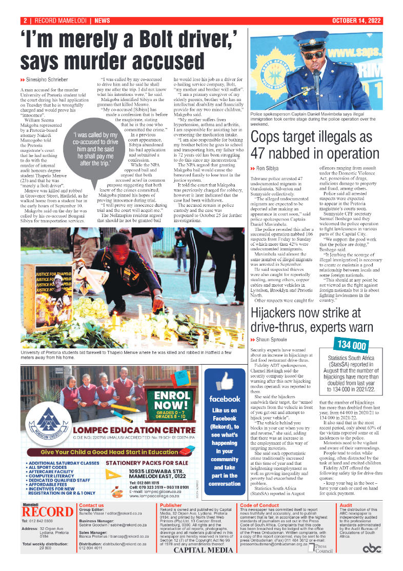 Rekord Mamelodi 14 October 2022 page 2