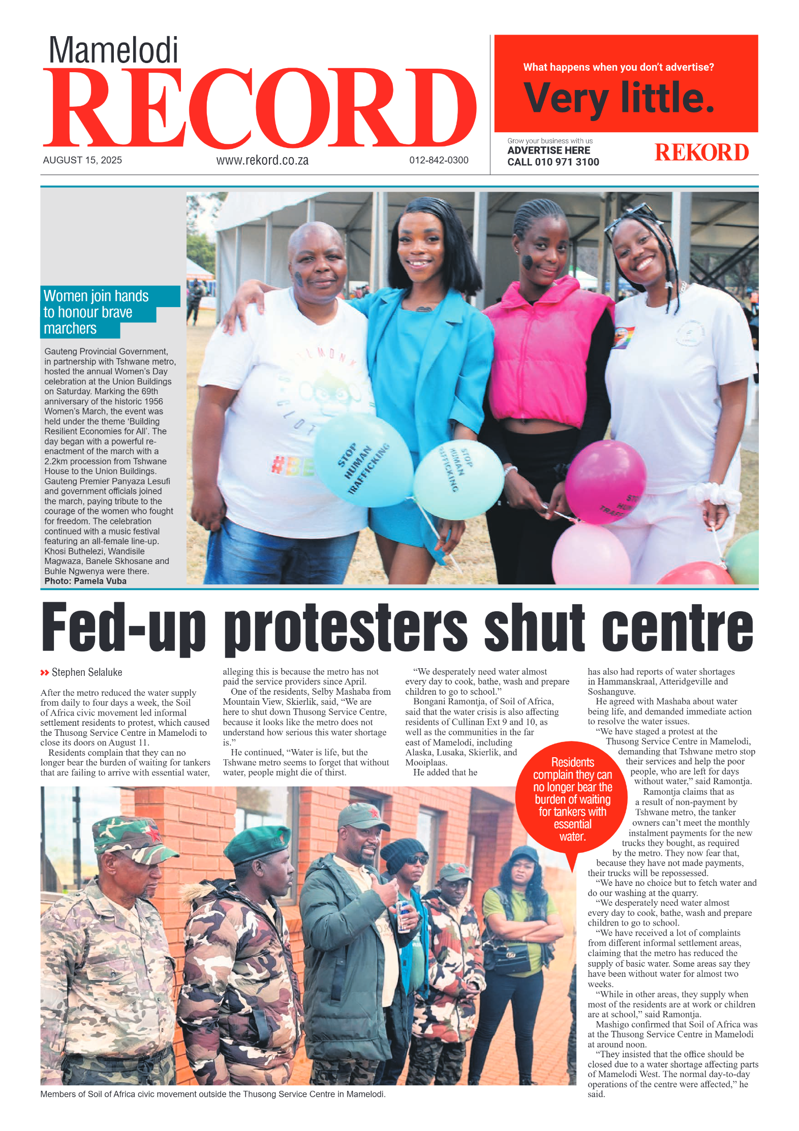 Rekord Mamelodi 15 August 2025 page 1