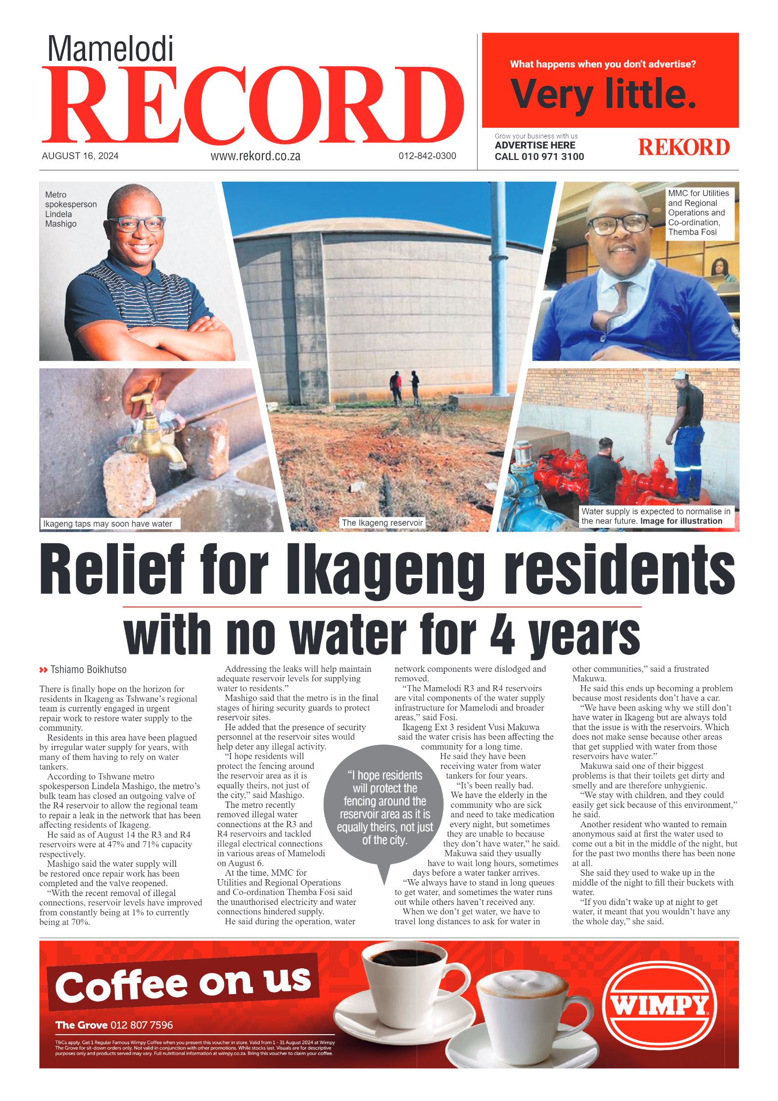 Rekord Mamelodi 16 August 2024 page 1