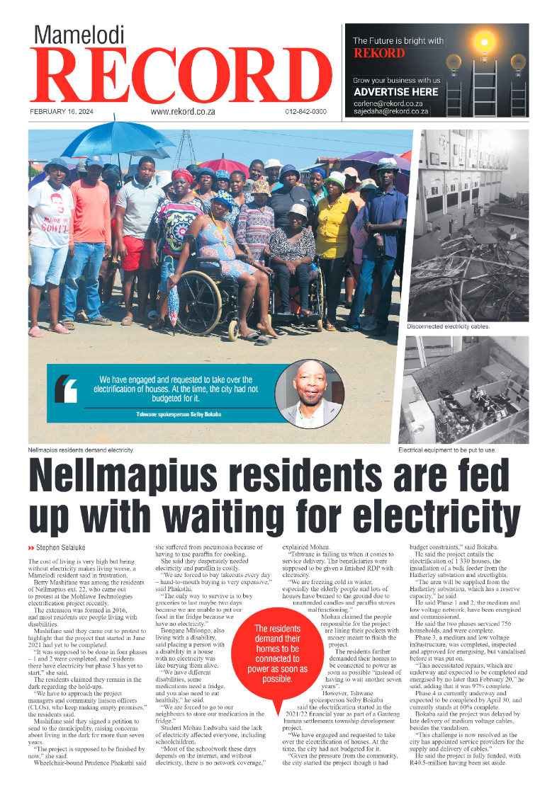 Rekord Mamelodi 16 February 2024 page 1