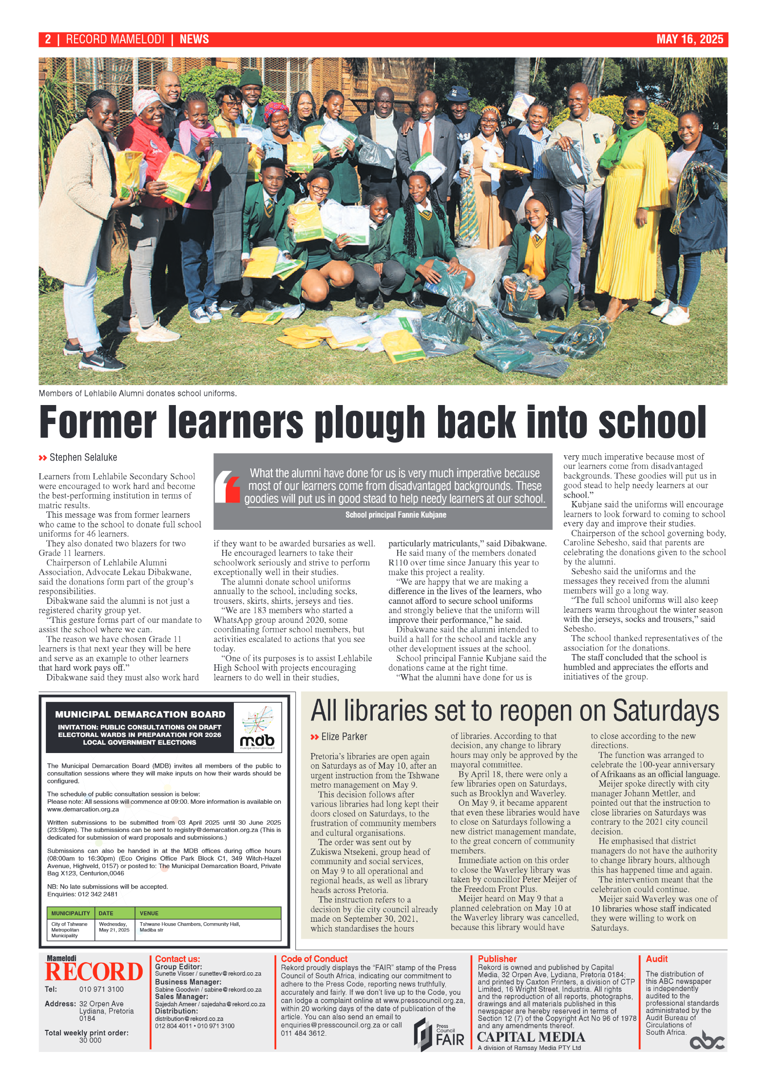 Rekord Mamelodi 16 May 2025 page 2