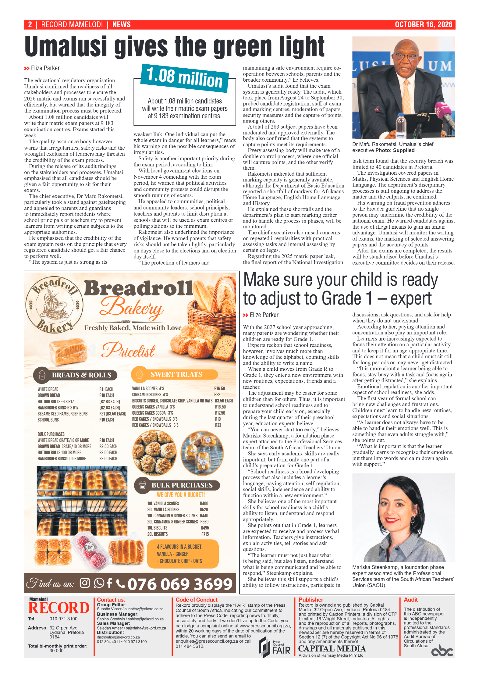 Rekord Mamelodi – 16 October 2026 page 4
