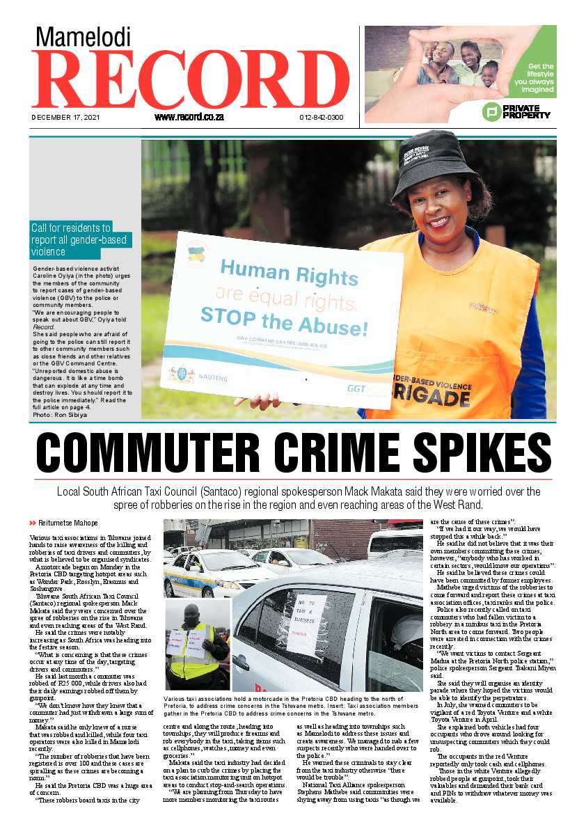 Rekord Mamelodi 17 December 2021 page 1