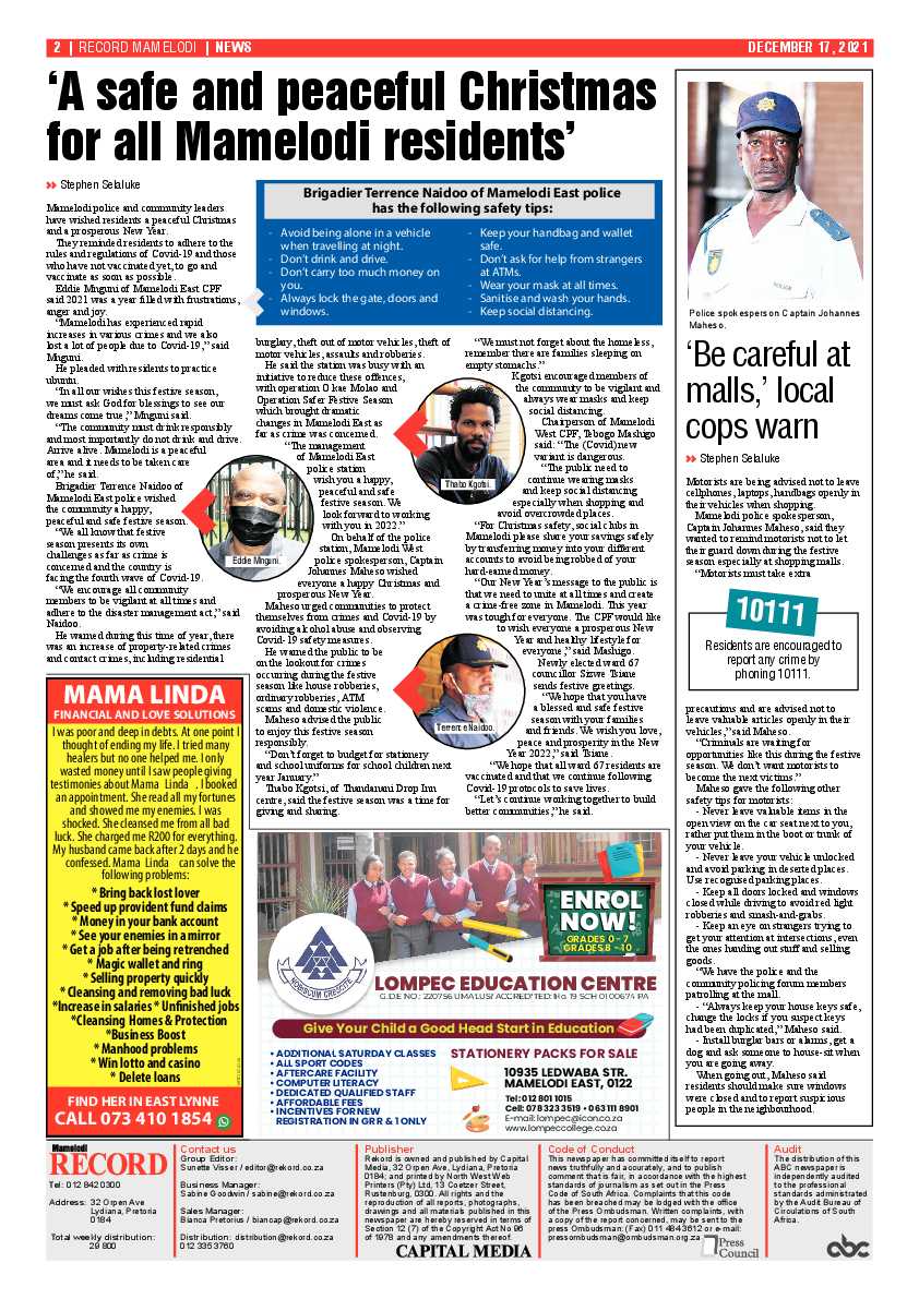 Rekord Mamelodi 17 December 2021 page 2