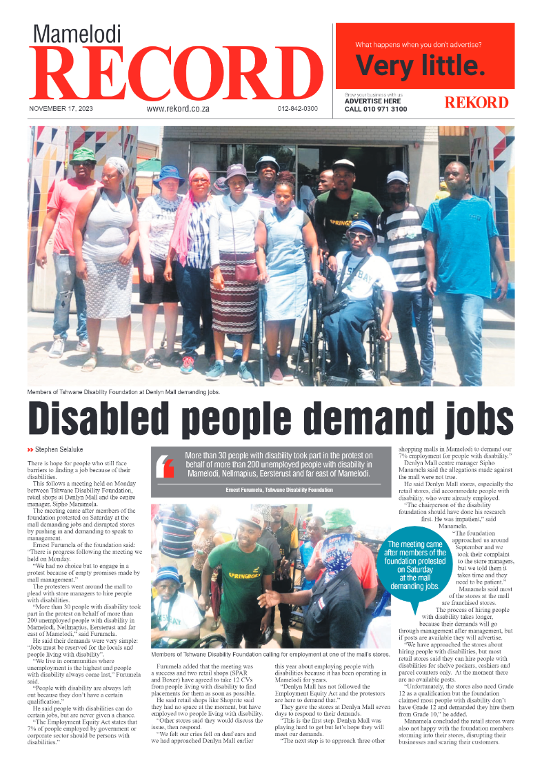 Rekord Mamelodi 17 November 2023 page 1