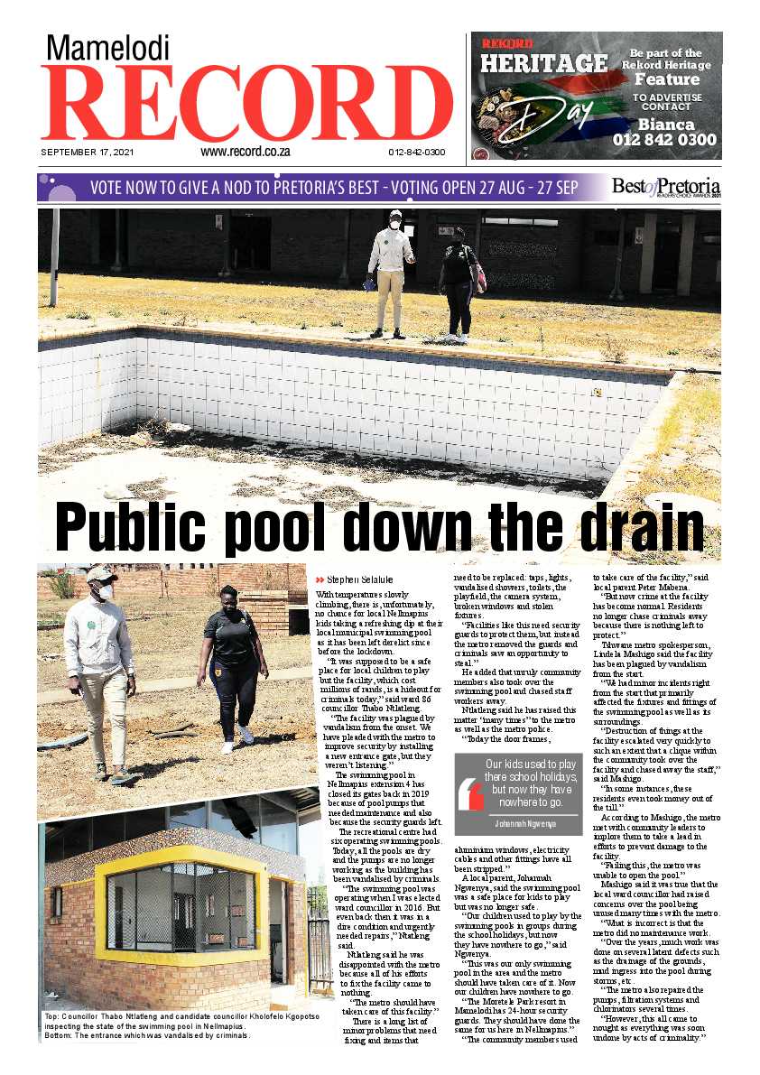 Rekord Mamelodi 17 September 2021 page 1