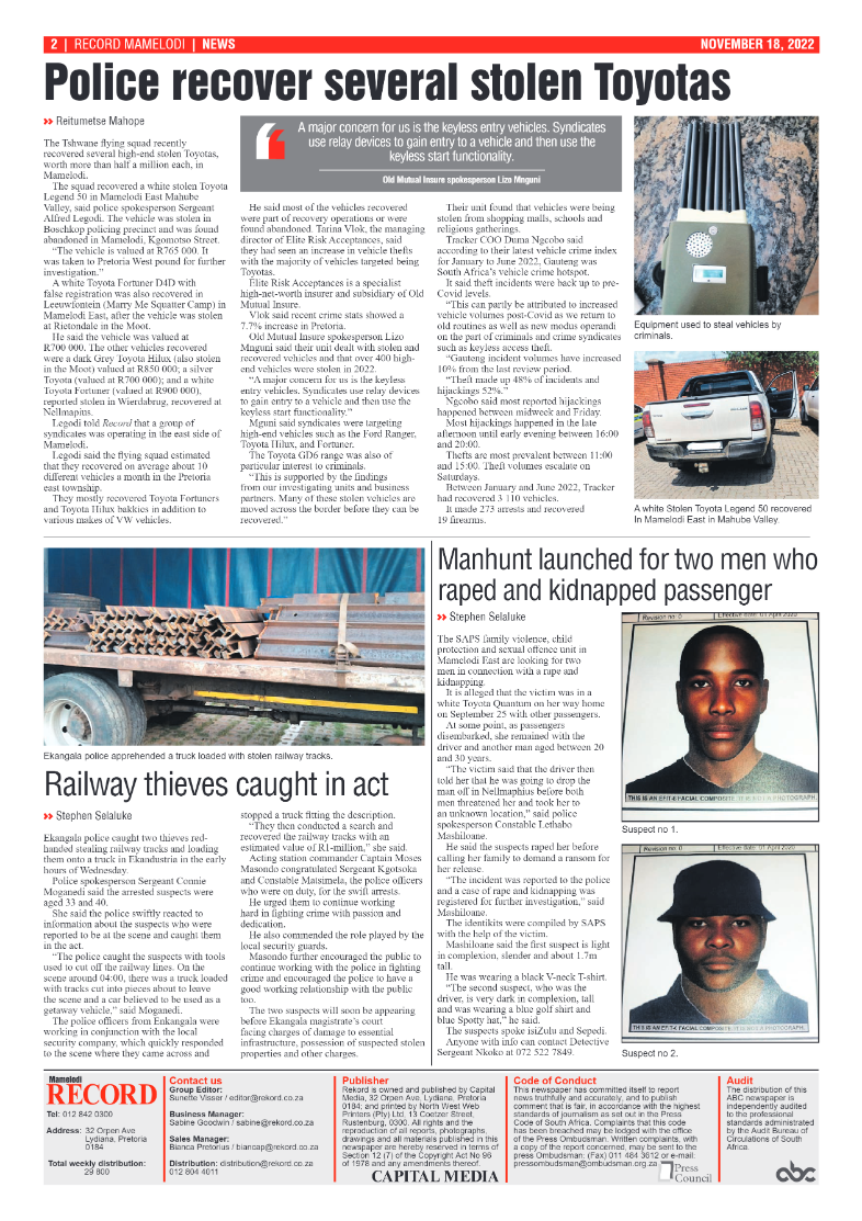 Rekord Mamelodi 18 November 2022 page 2