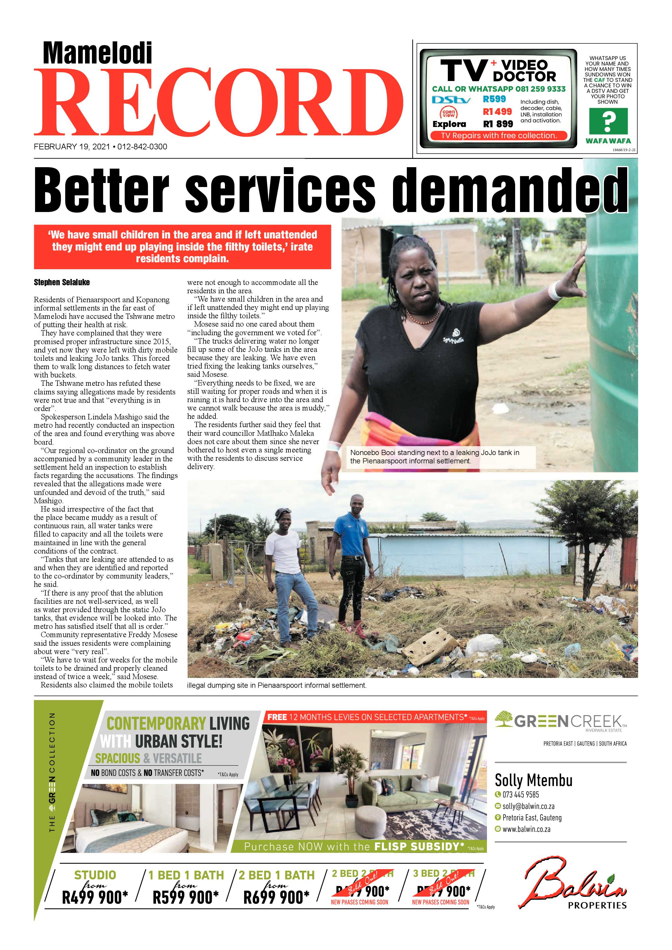 Rekord Mamelodi 19 February 2021 page 1