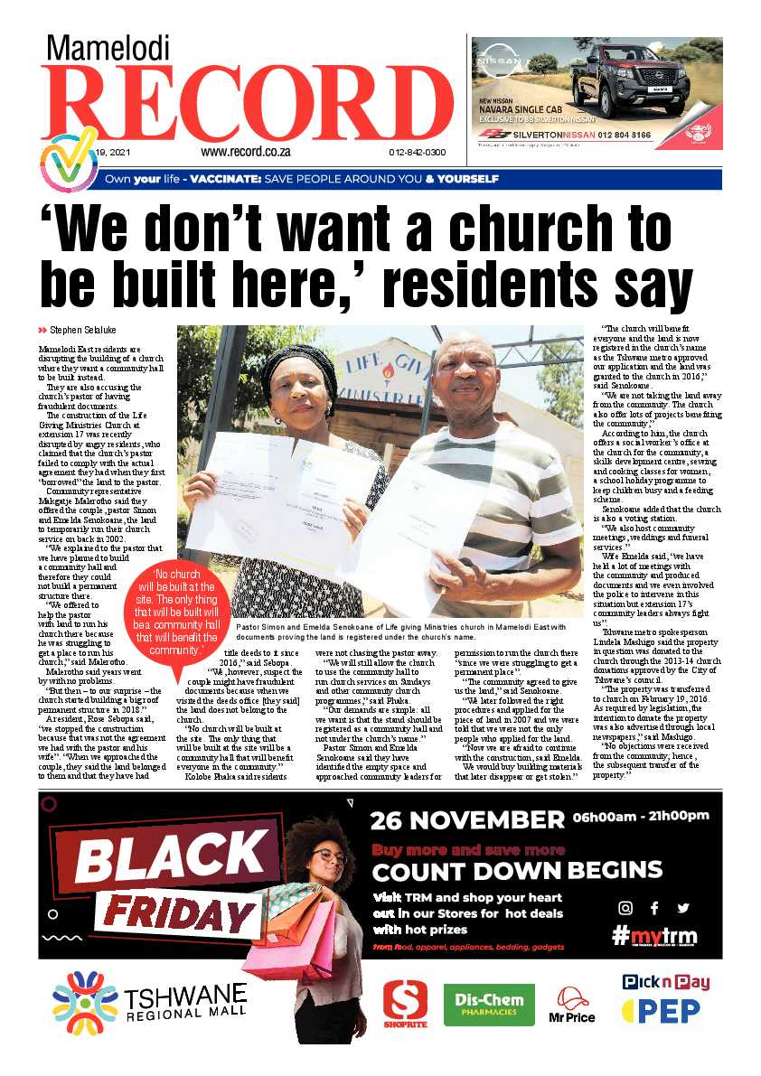 Rekord Mamelodi 19 November 2021 page 1