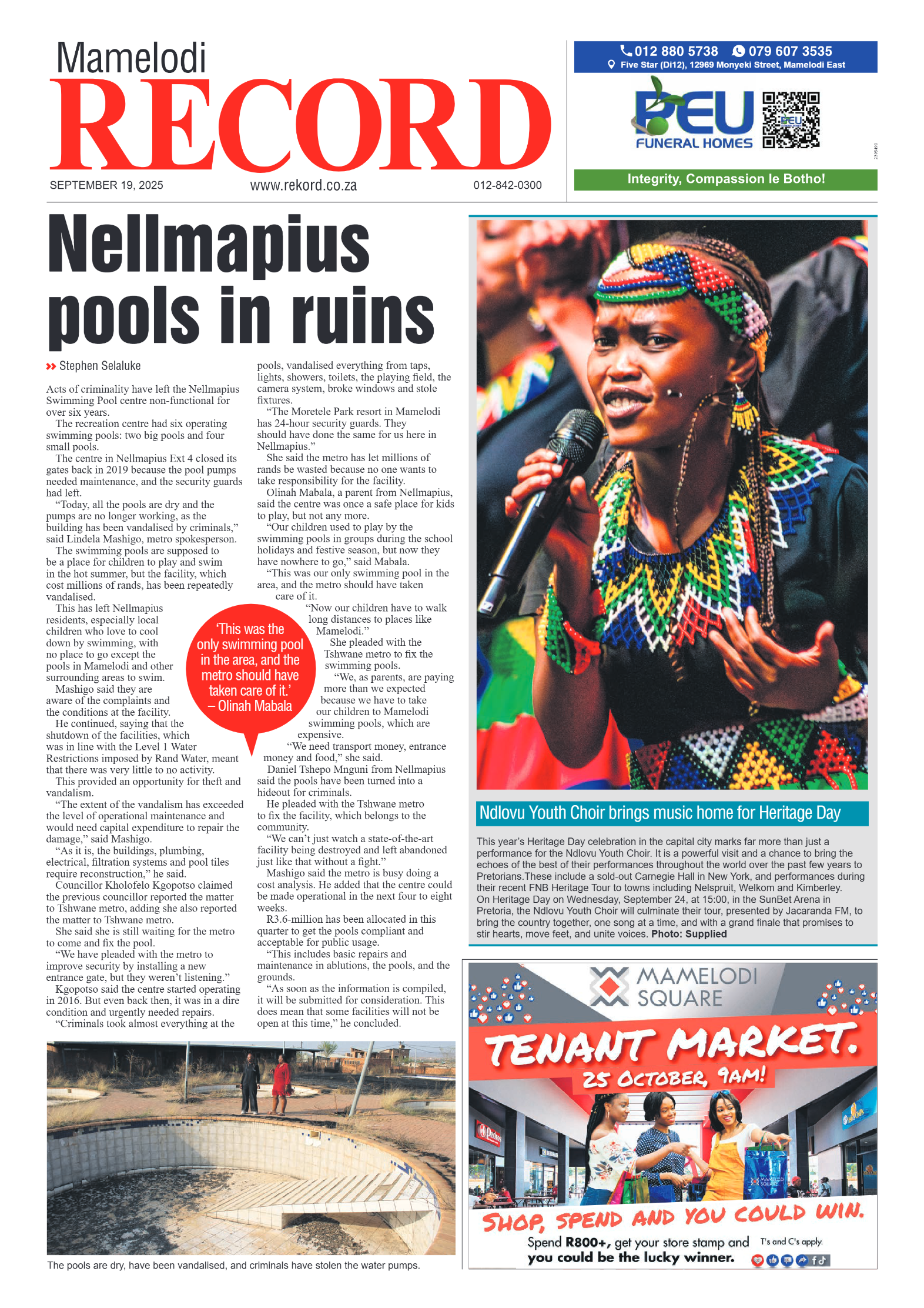 Rekord Mamelodi 19 September 2025 page 1