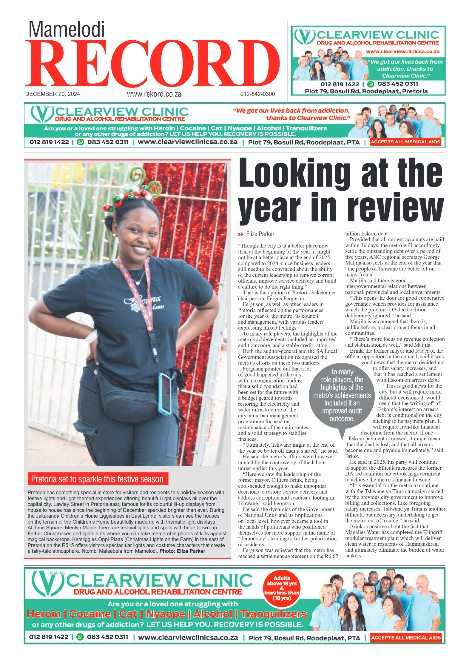 Rekord Mamelodi 20 December 2024 page 1