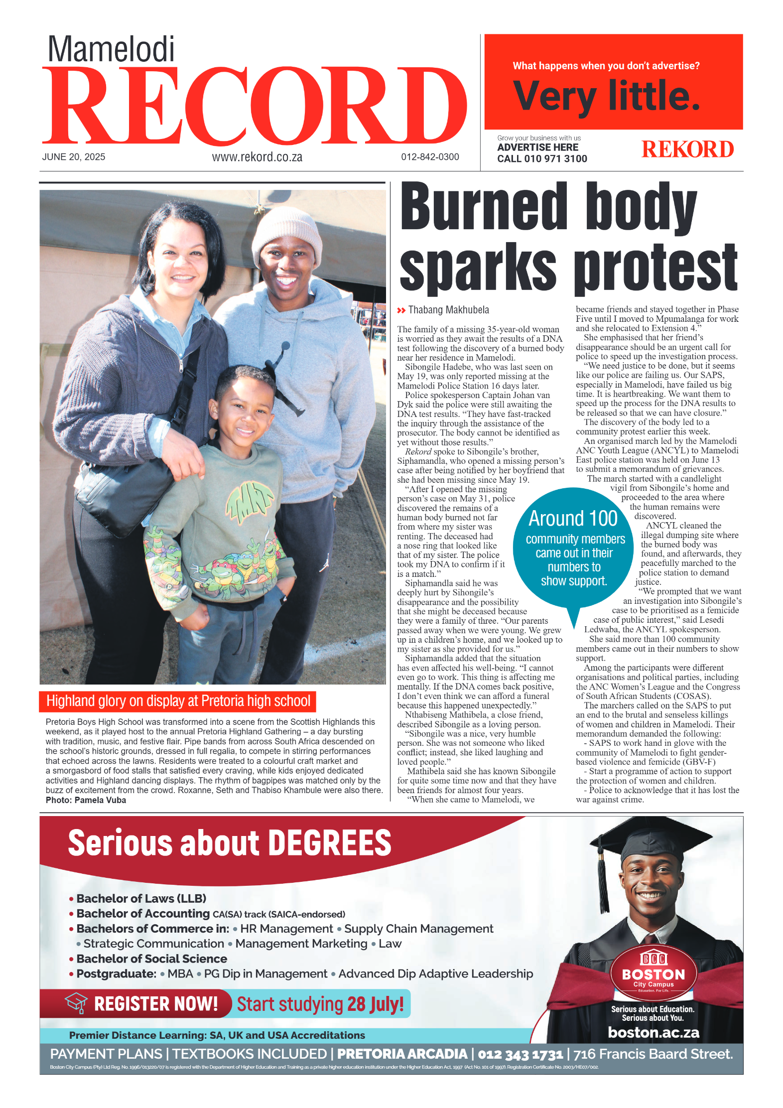 Rekord Mamelodi 20 June 2026 page 1